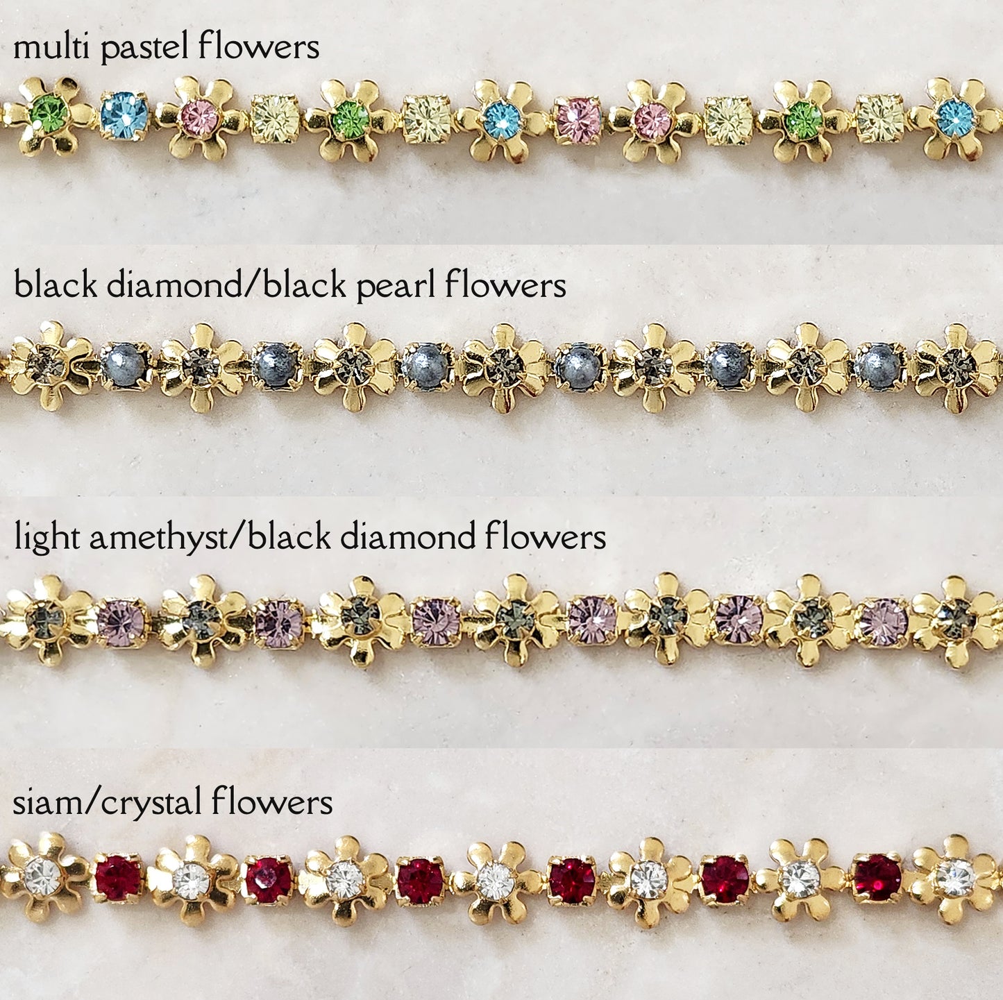 Crystal Chain Stacking Bracelets