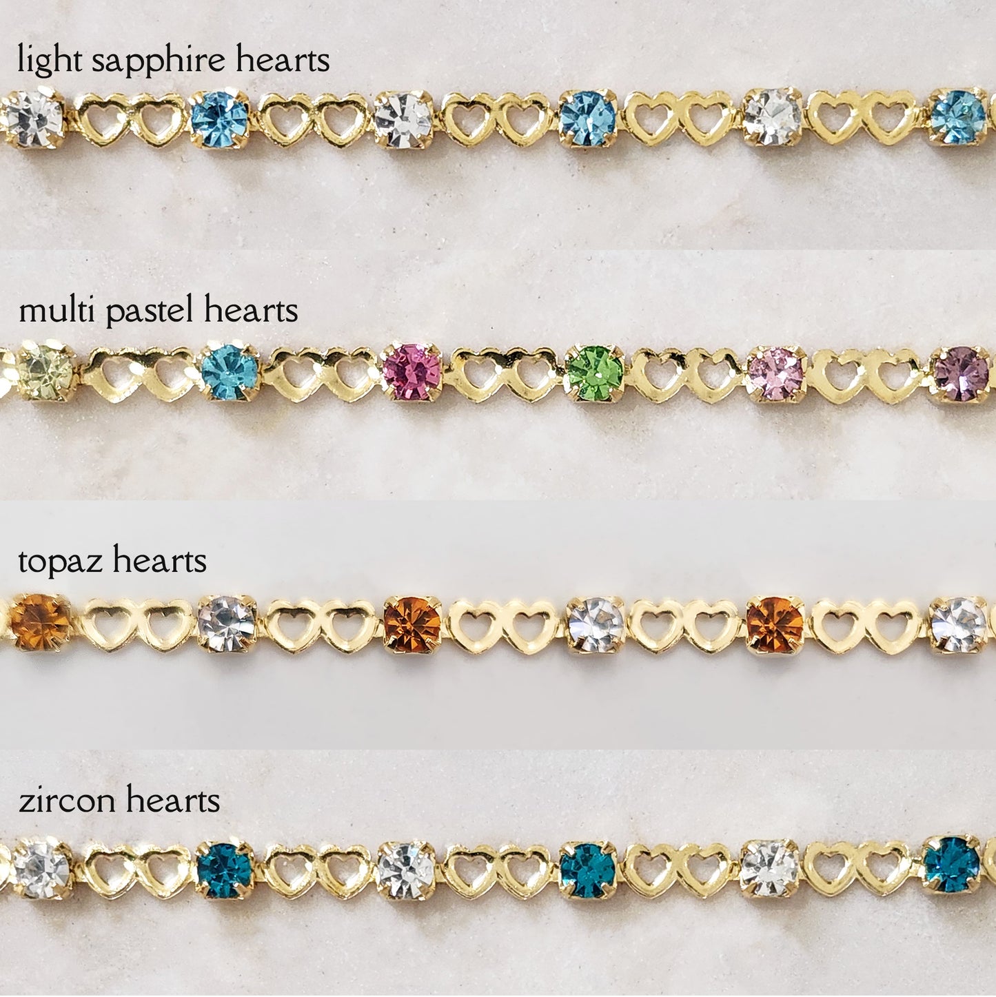 Crystal Chain Stacking Bracelets