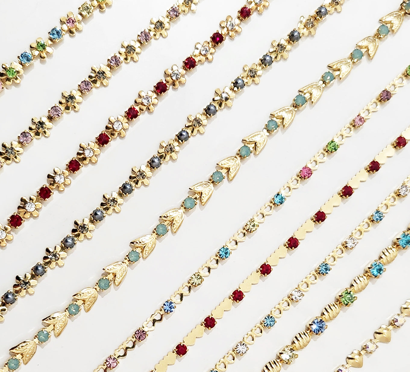 Crystal Chain Stacking Bracelets