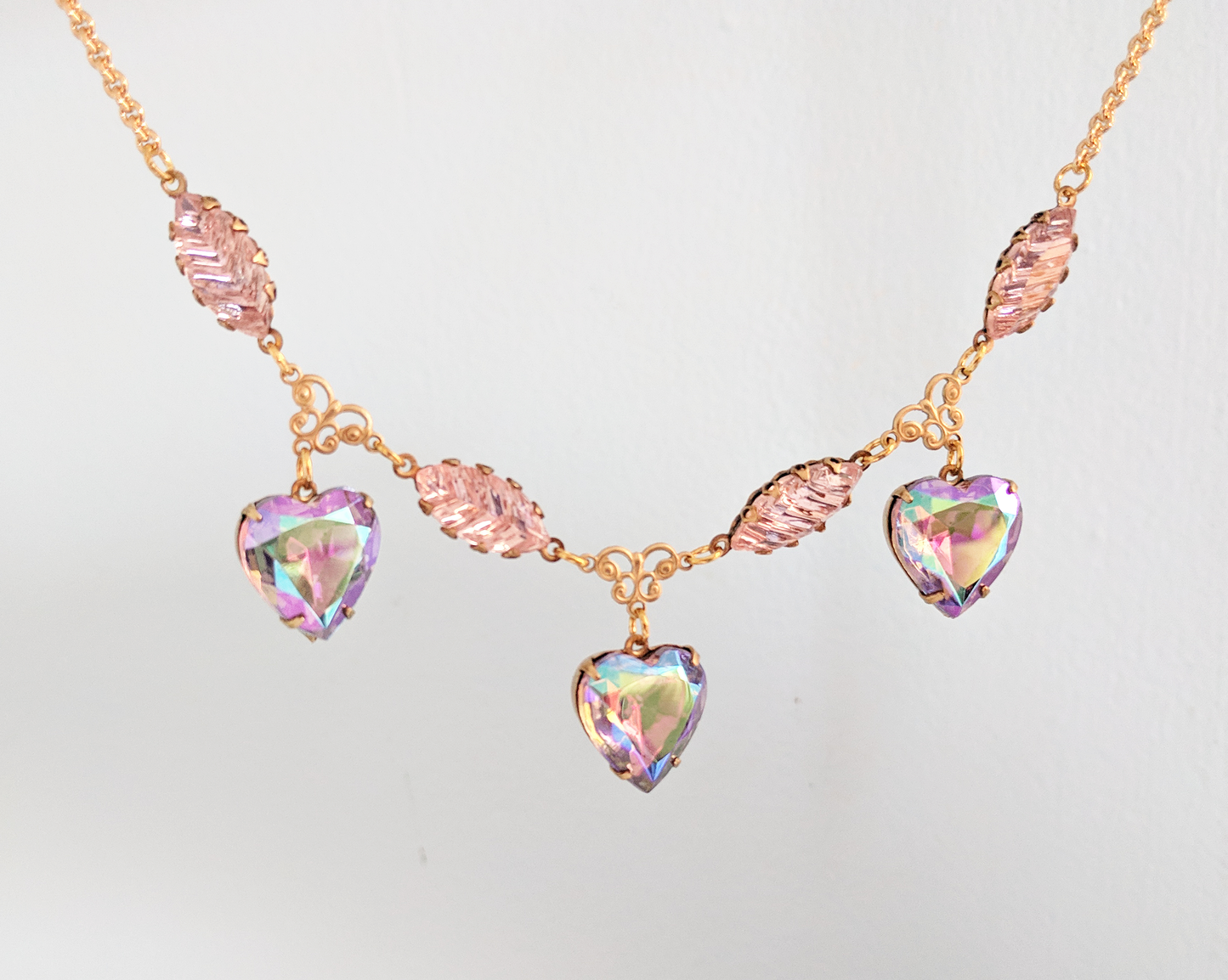 Aurora Hearts Trifecta Necklace