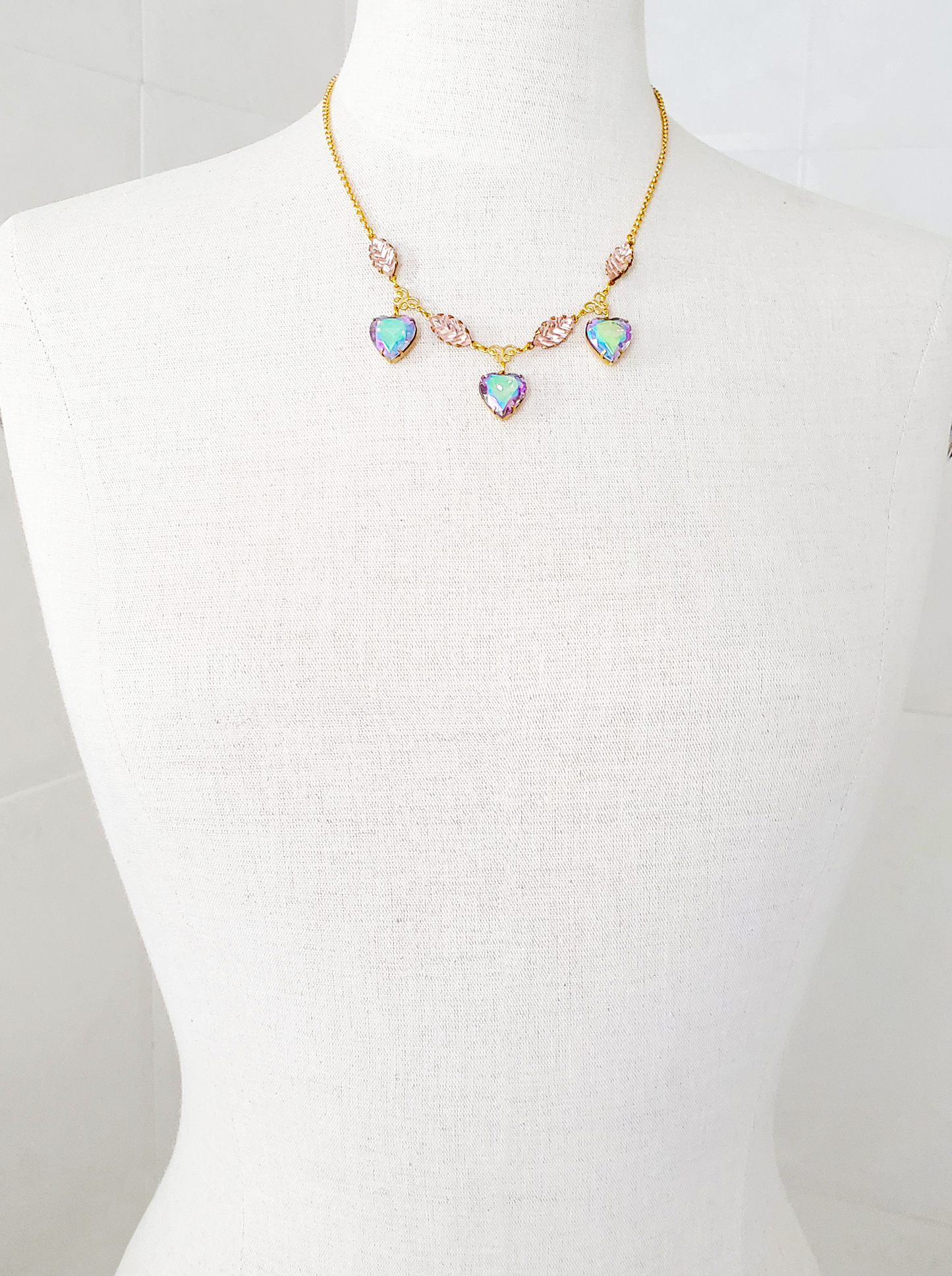 Aurora Hearts Trifecta Necklace