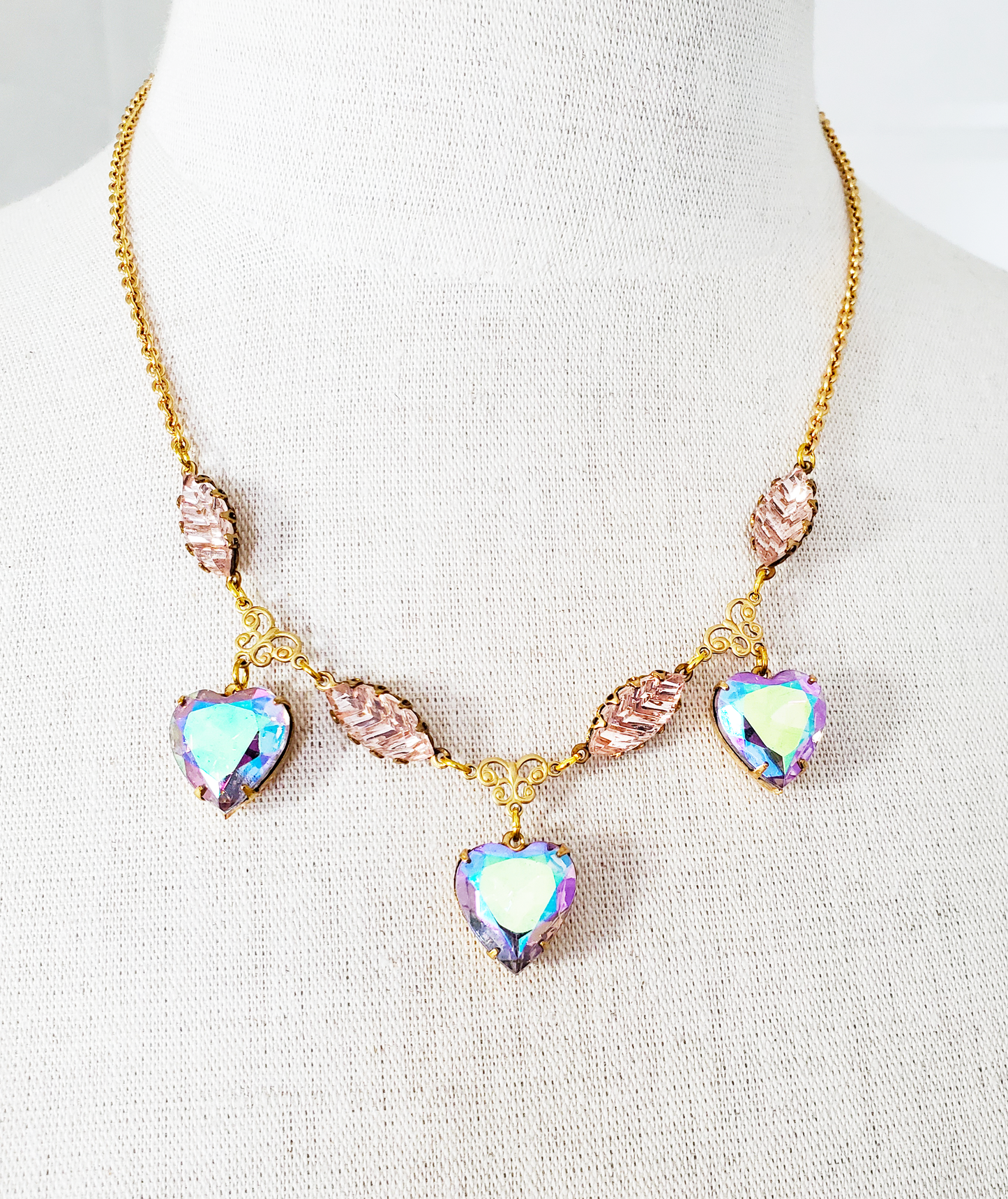 Aurora Hearts Trifecta Necklace