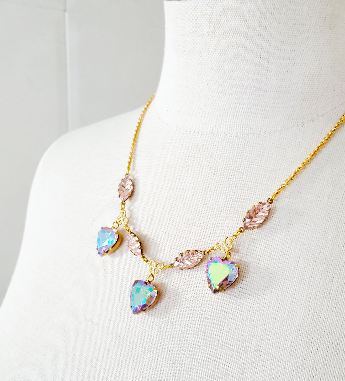 Aurora Hearts Trifecta Necklace