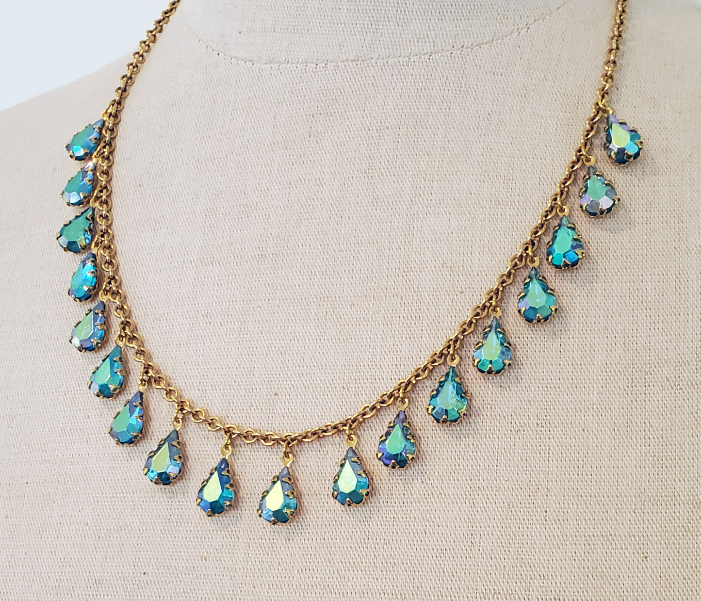 Aurora Aqua Drops Bib Necklace