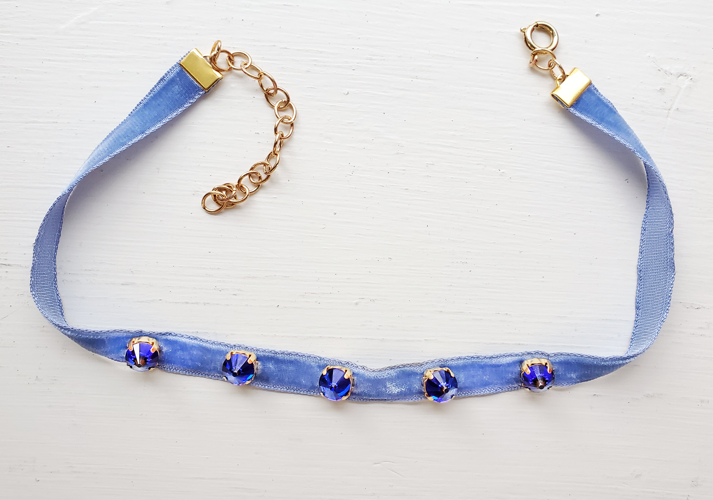 Bermuda Blue Spikes Choker