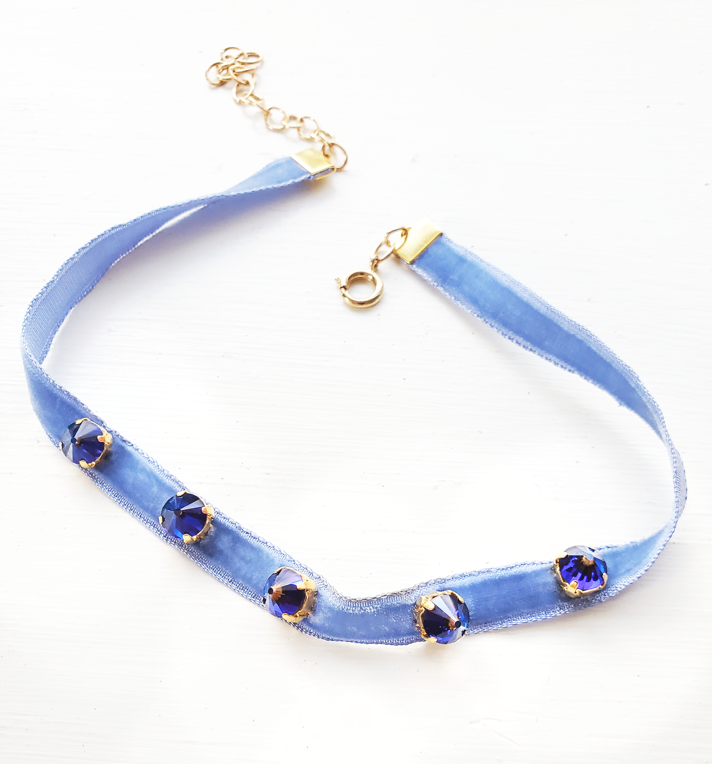 Bermuda Blue Spikes Choker