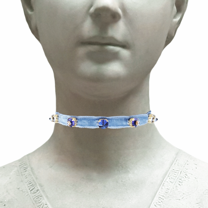 Bermuda Blue Spikes Choker