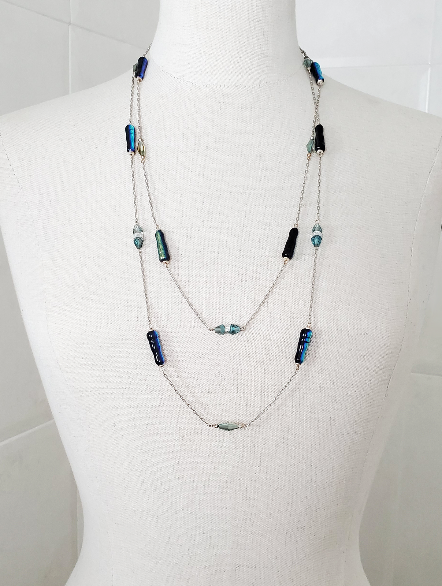 Bluebottle Station Necklace