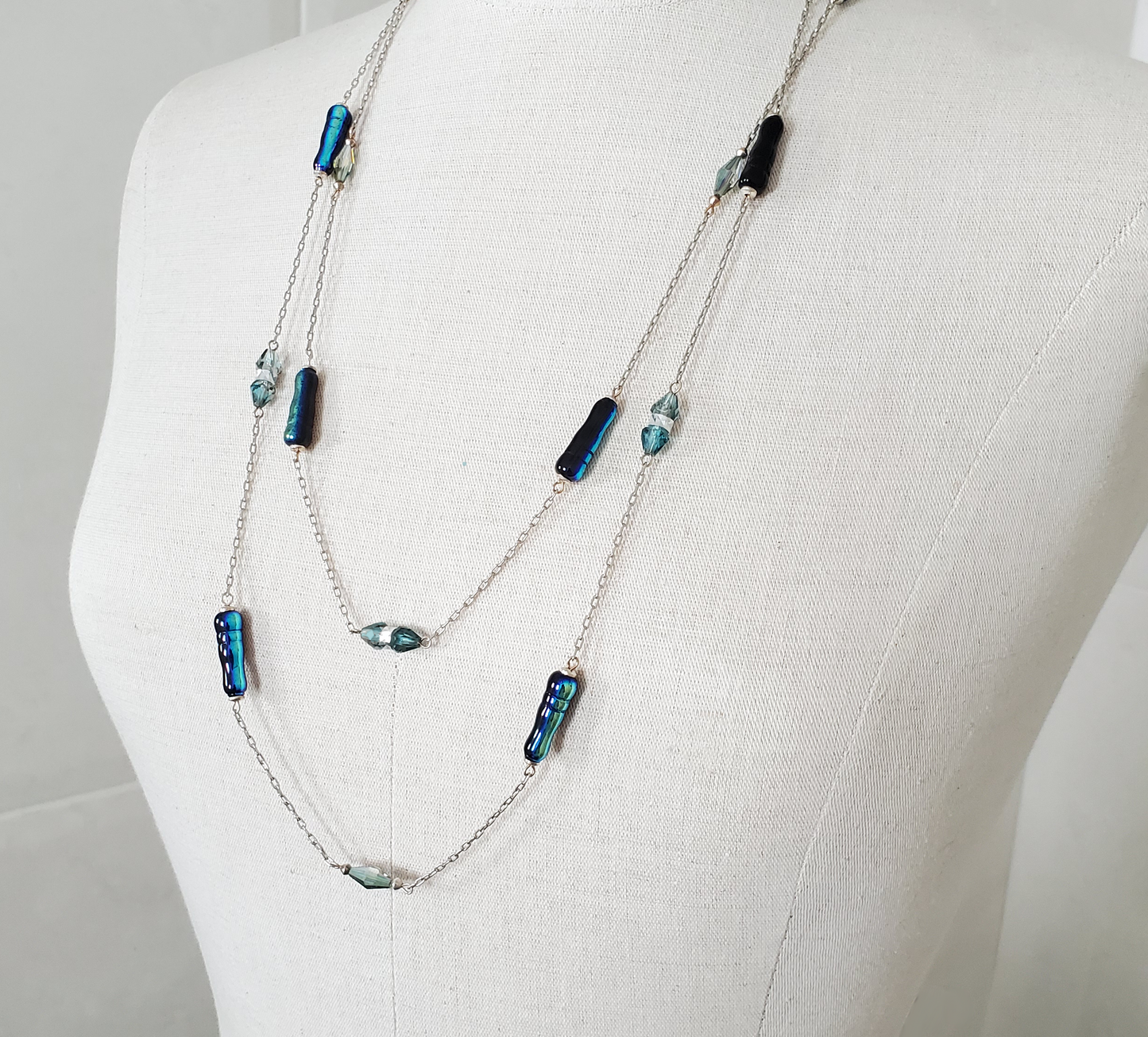 Bluebottle Station Necklace
