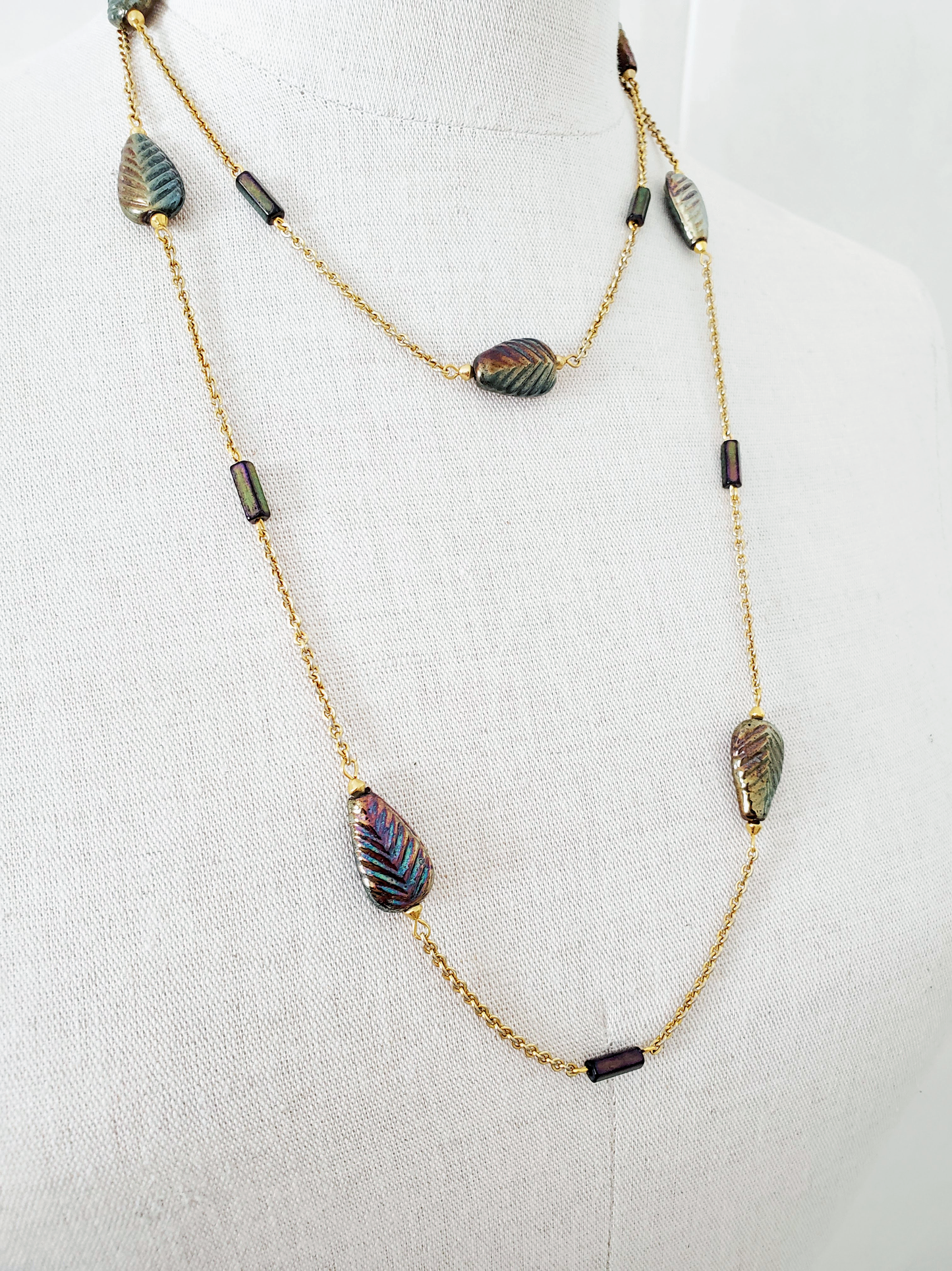Falling Leaves Station Necklace