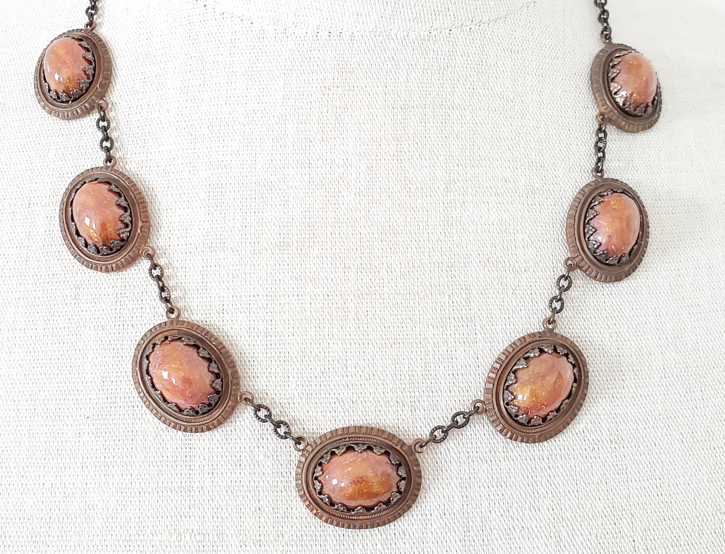 Goldstone Patina Necklace