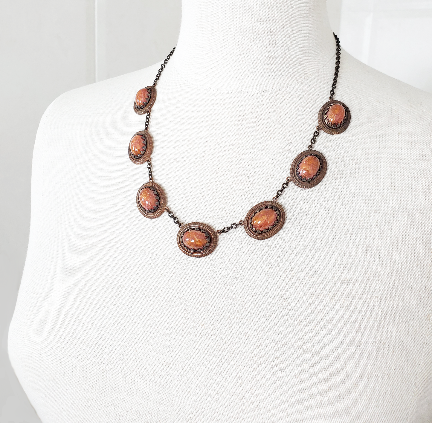 Goldstone Patina Necklace