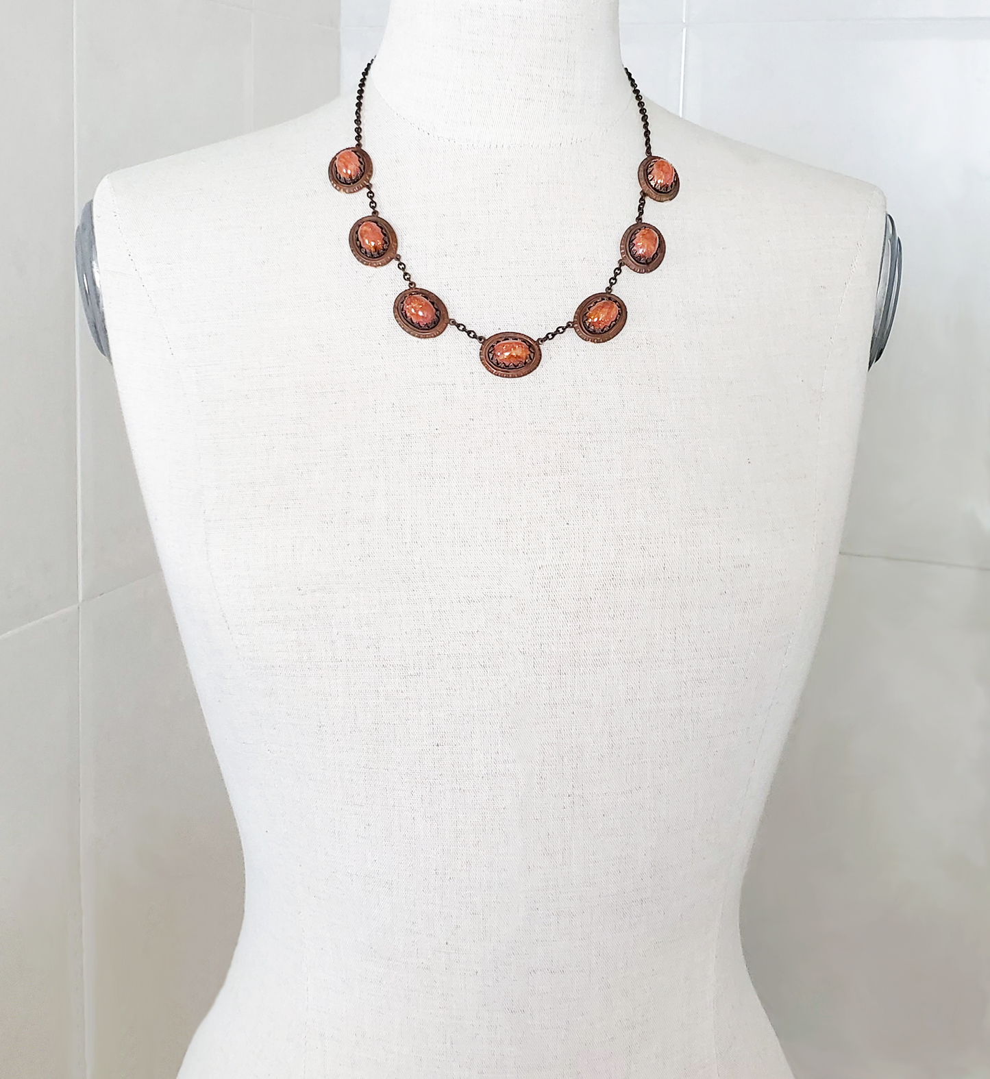 Goldstone Patina Necklace