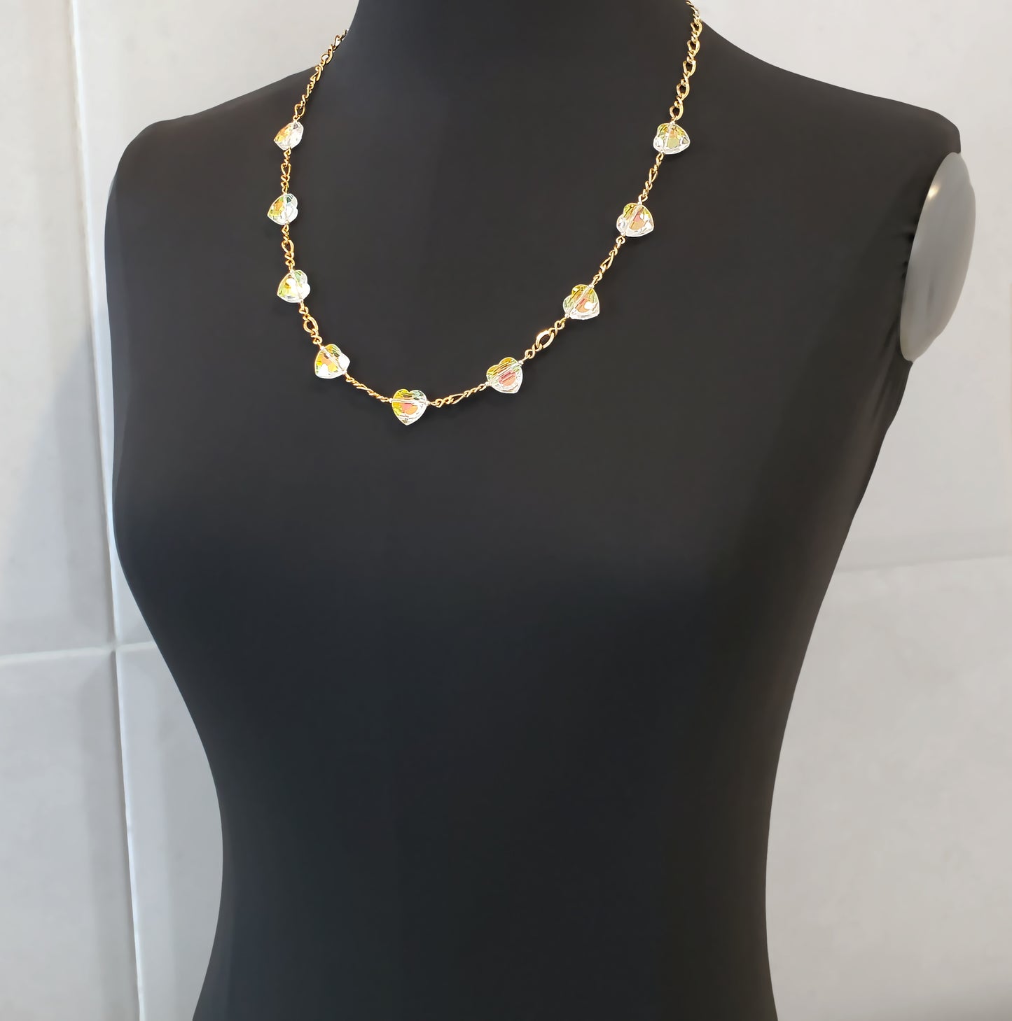 Crystal Aurora Heart Necklace