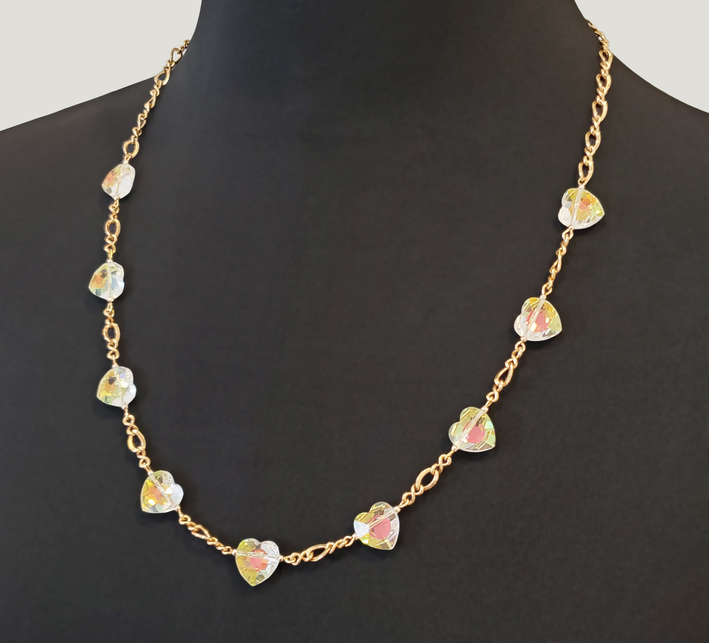Crystal Aurora Heart Necklace