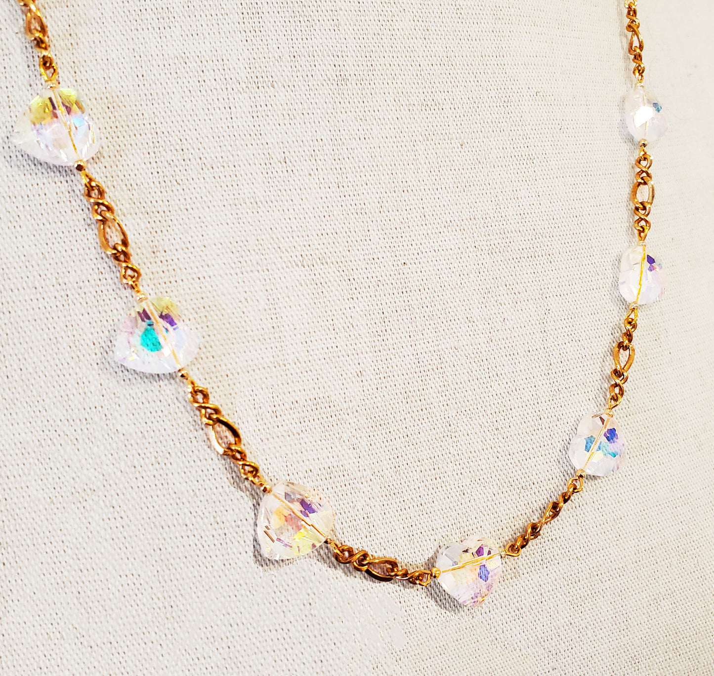 Crystal Aurora Heart Necklace