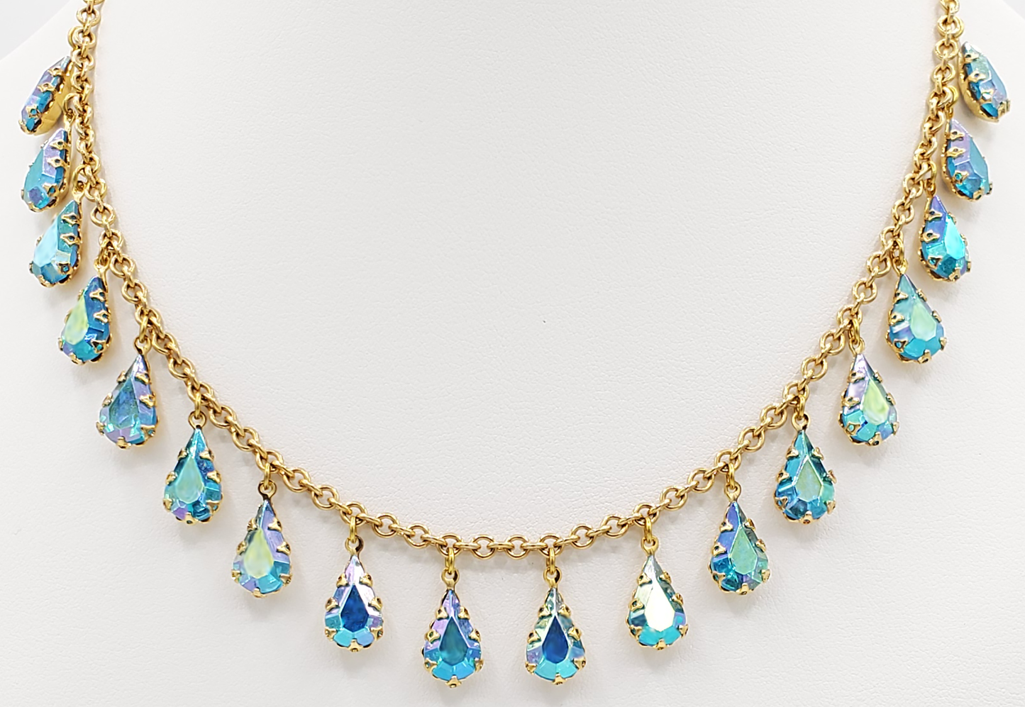 Aurora Aqua Drops Bib Necklace