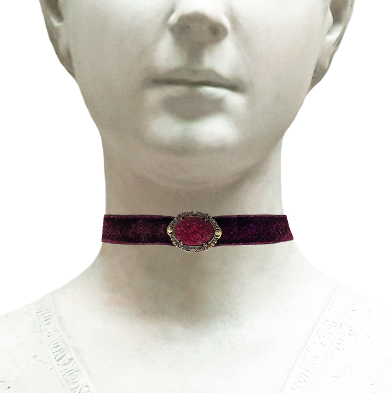 Burgundy Red Choker