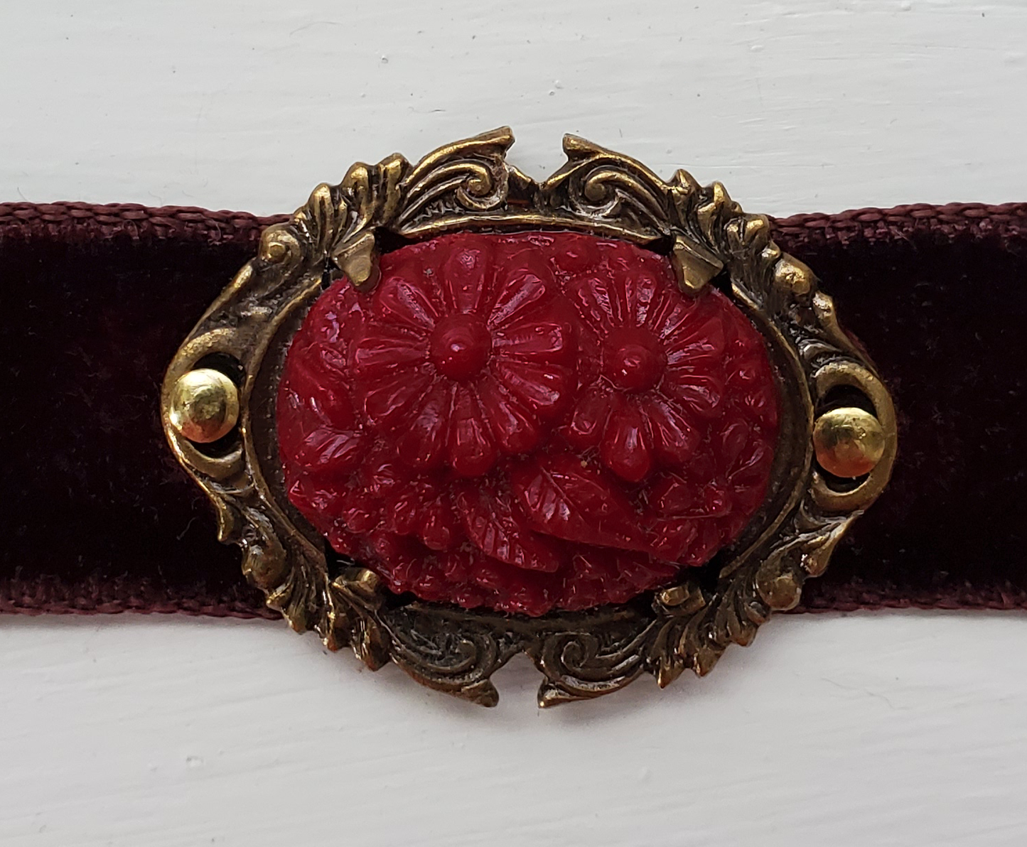 Burgundy Red Choker