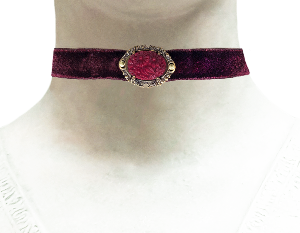 Burgundy Red Choker