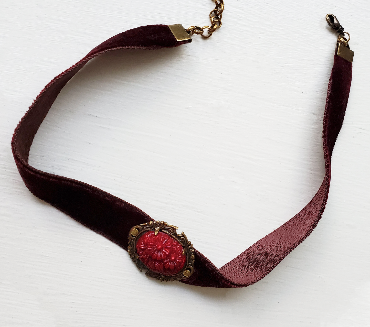 Burgundy Red Choker