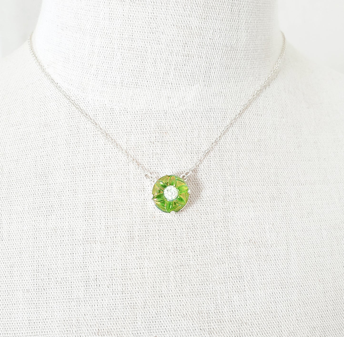 Star Flower Charm Necklace - Cable Chain
