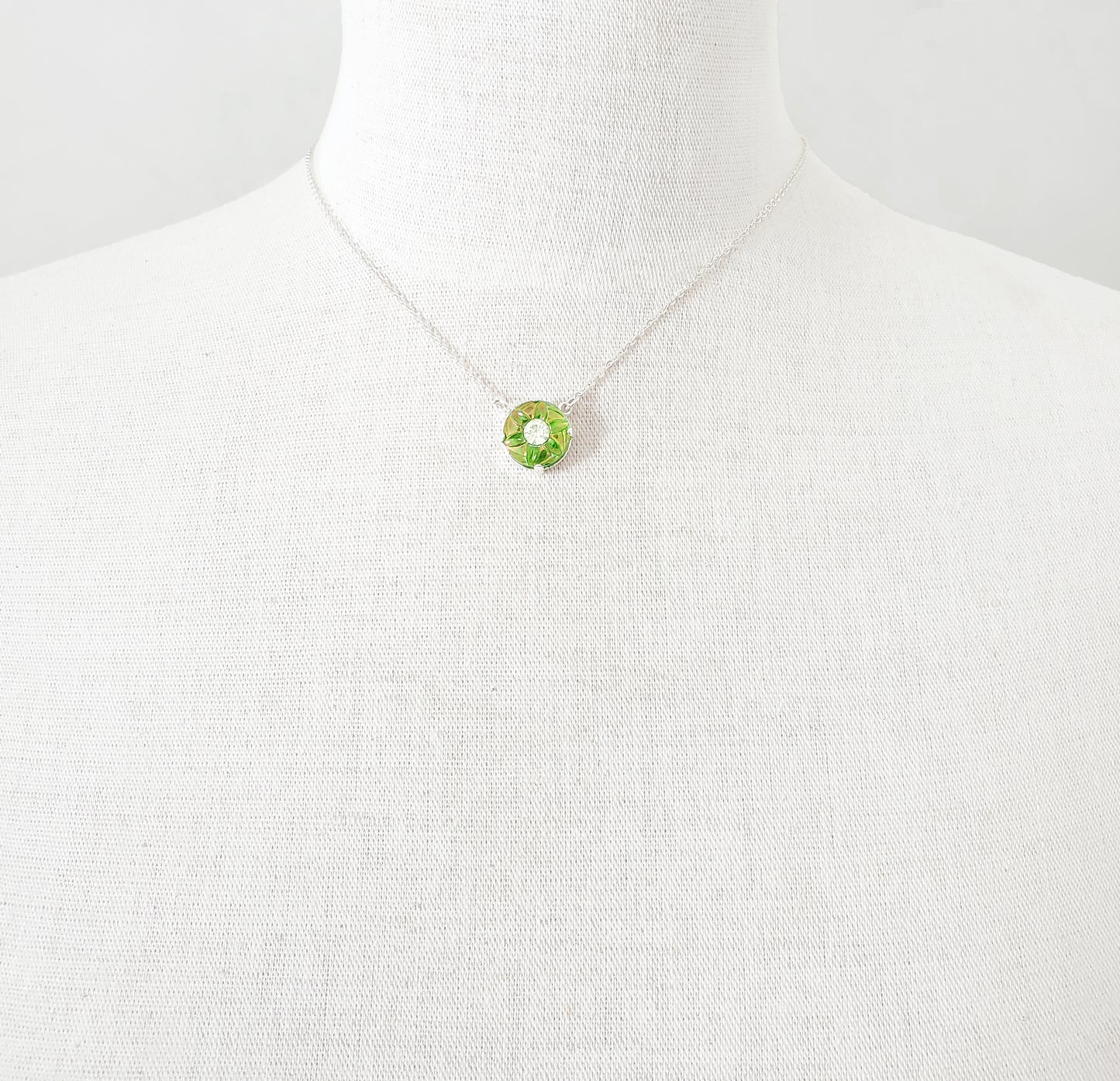 Star Flower Charm Necklace - Cable Chain