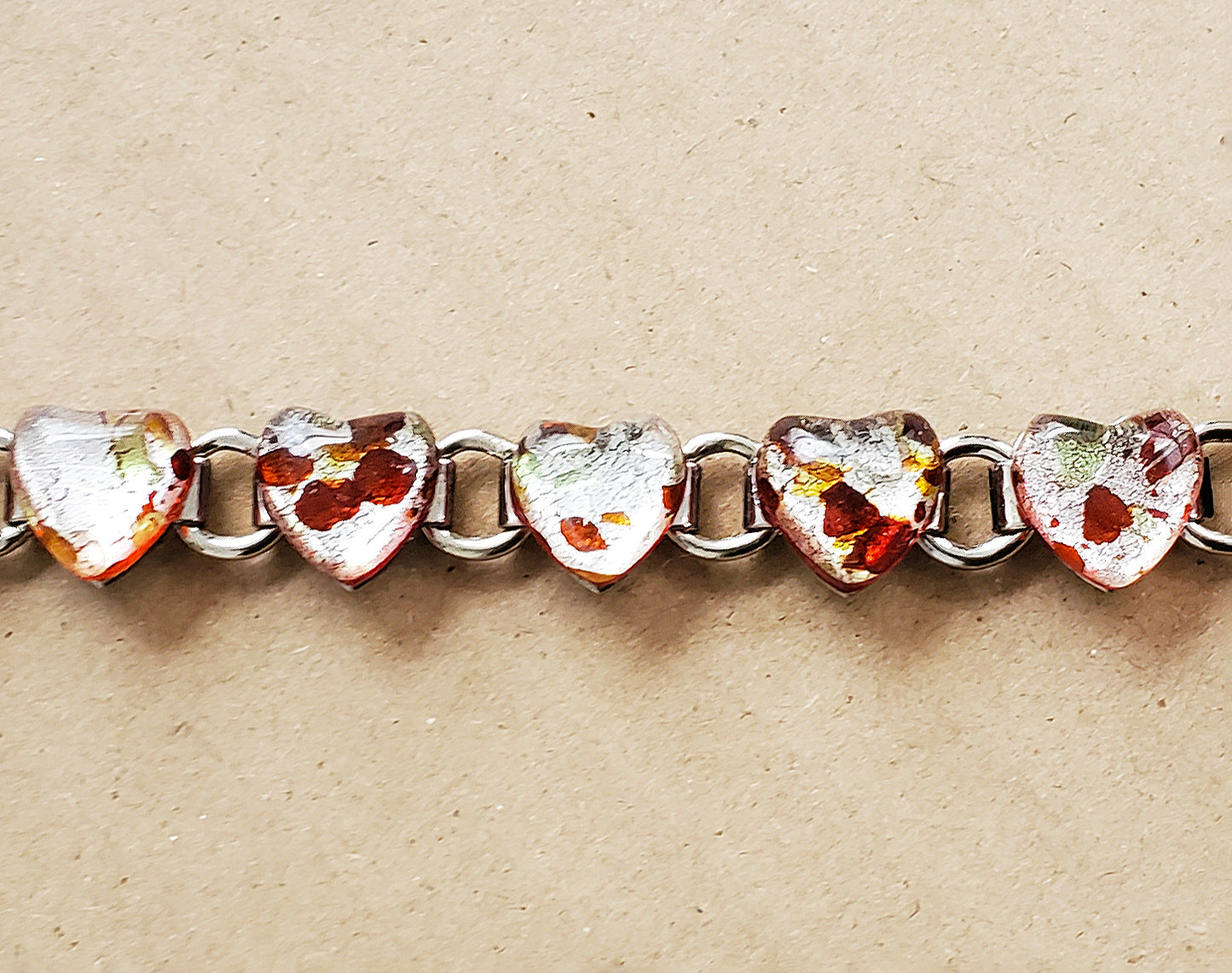 Lampwork Heart Bracelet