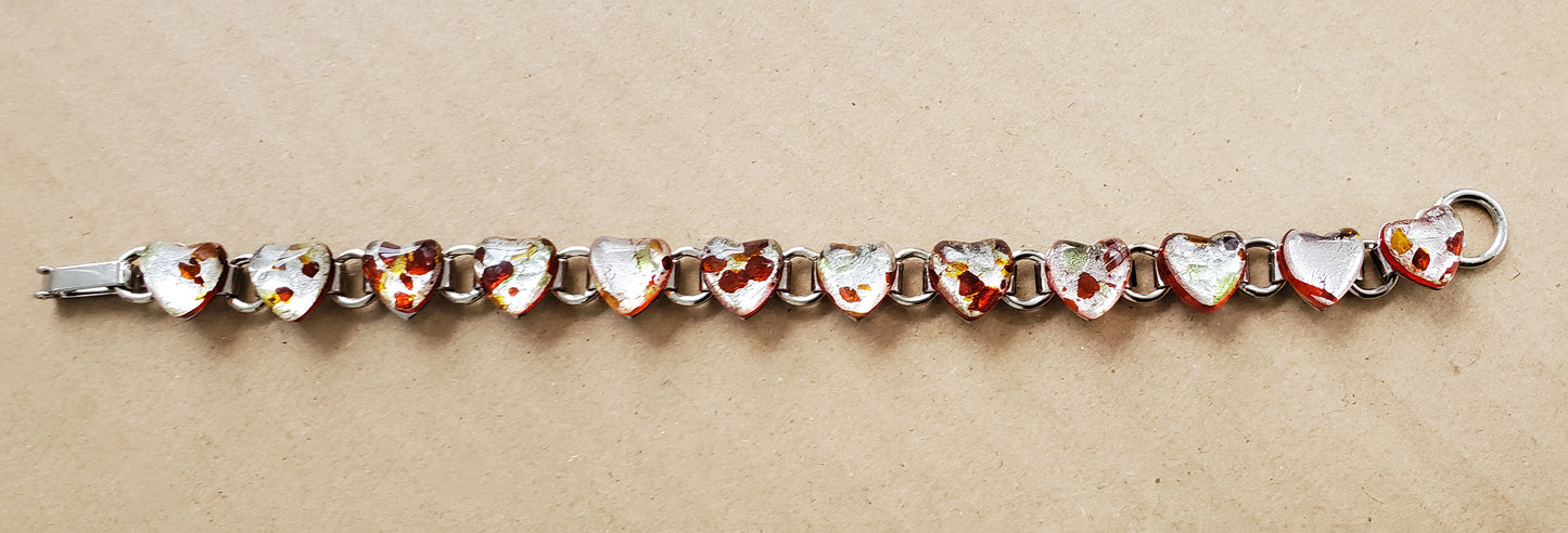Lampwork Heart Bracelet