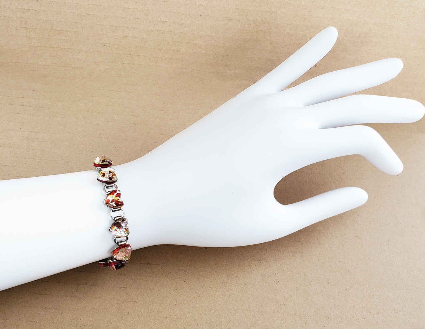 Lampwork Heart Bracelet