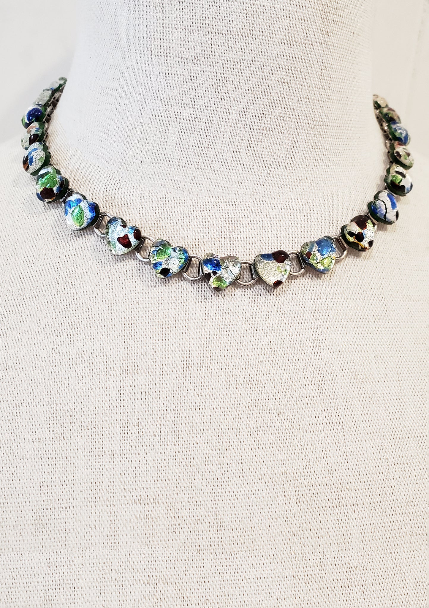 Lampwork Heart Choker