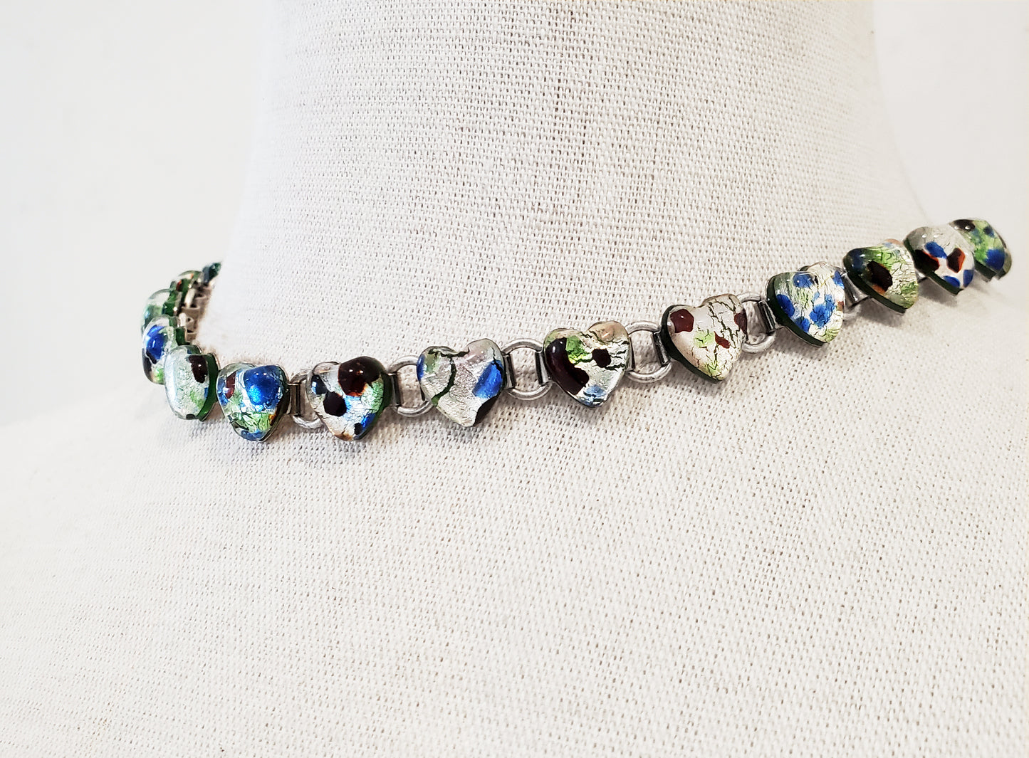 Lampwork Heart Choker