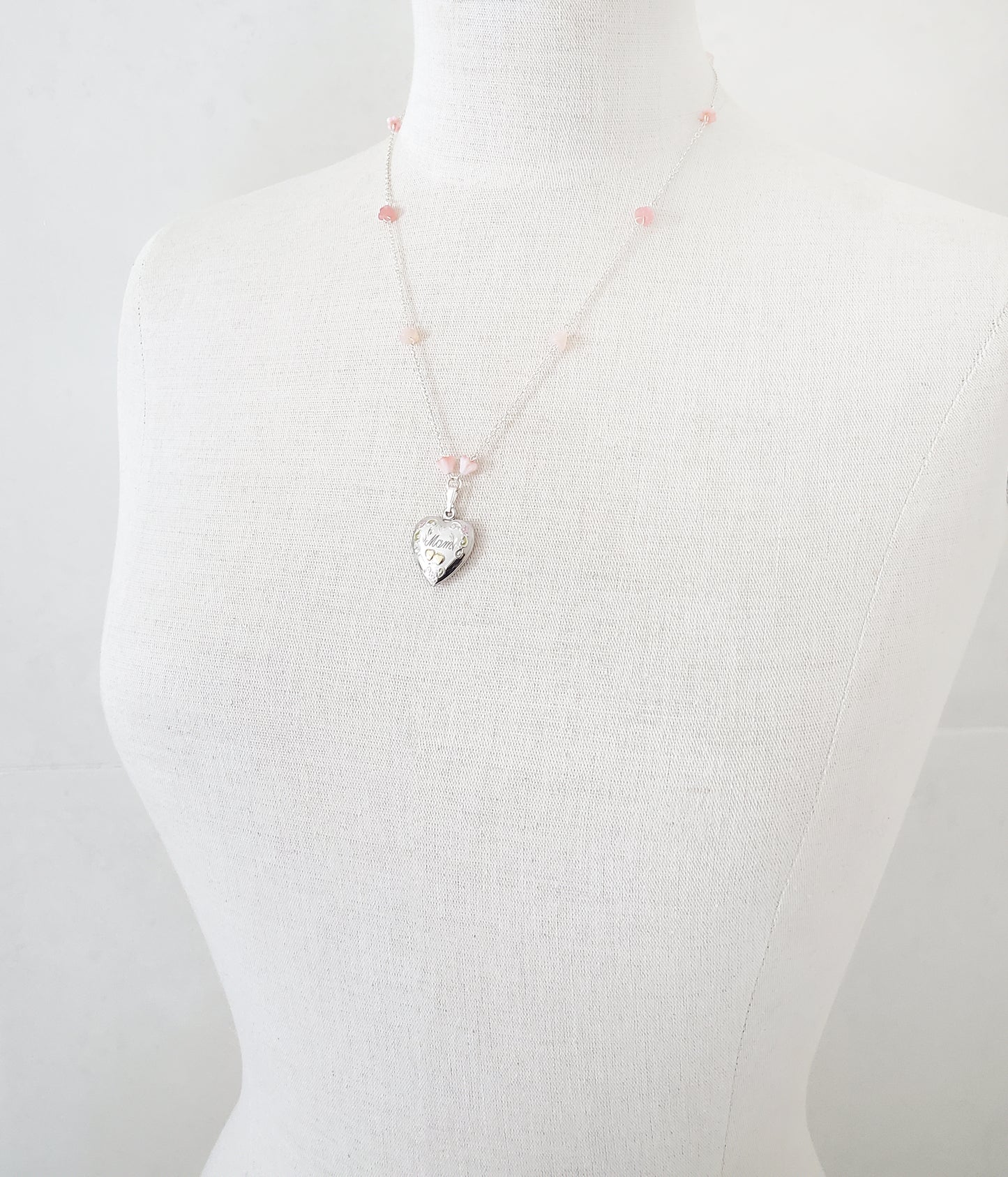 Sterling Silver Mom Heart Locket