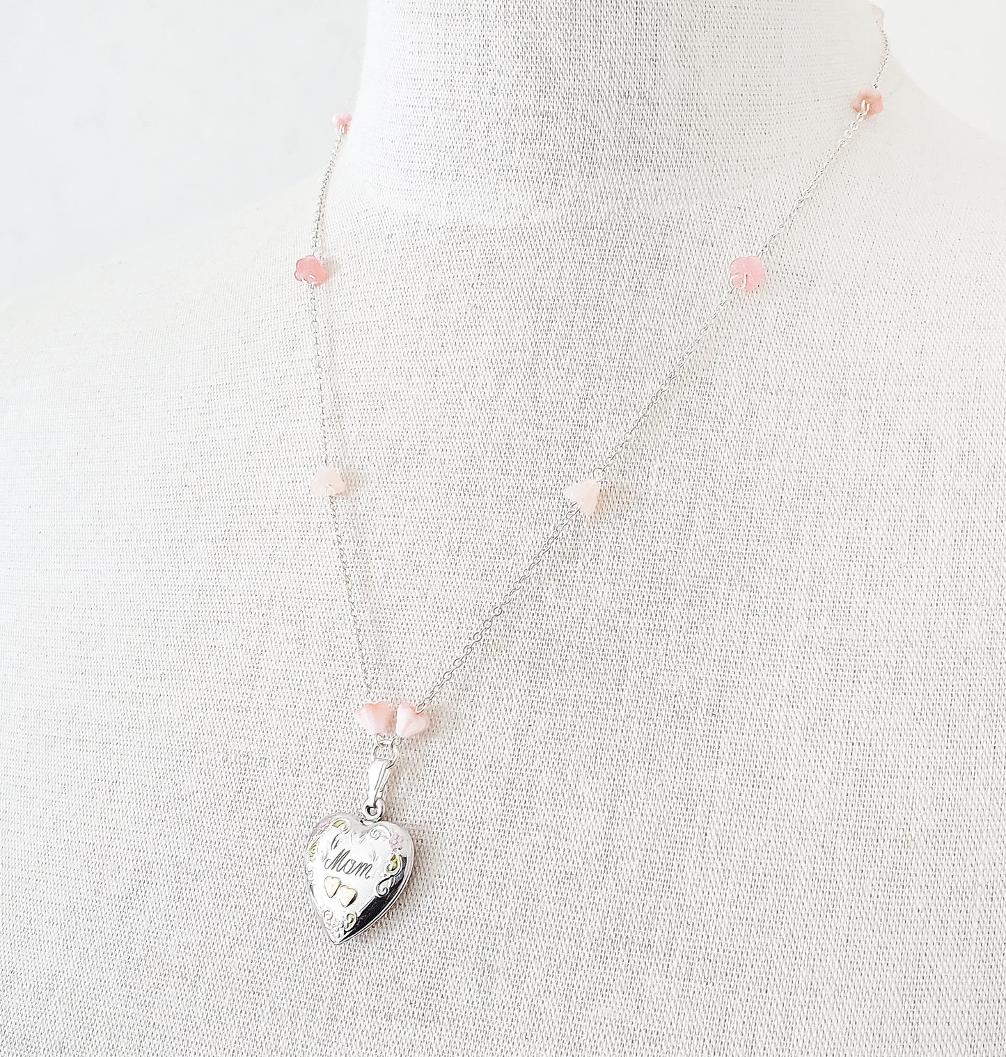 Sterling Silver Mom Heart Locket