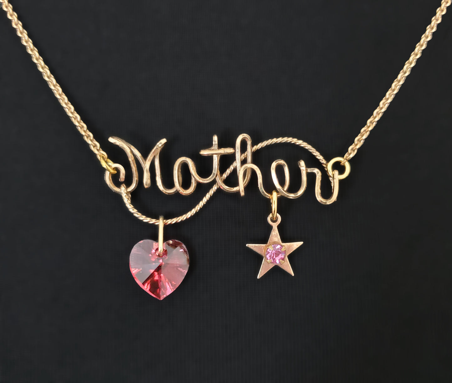 Heart and Star Mother Necklace