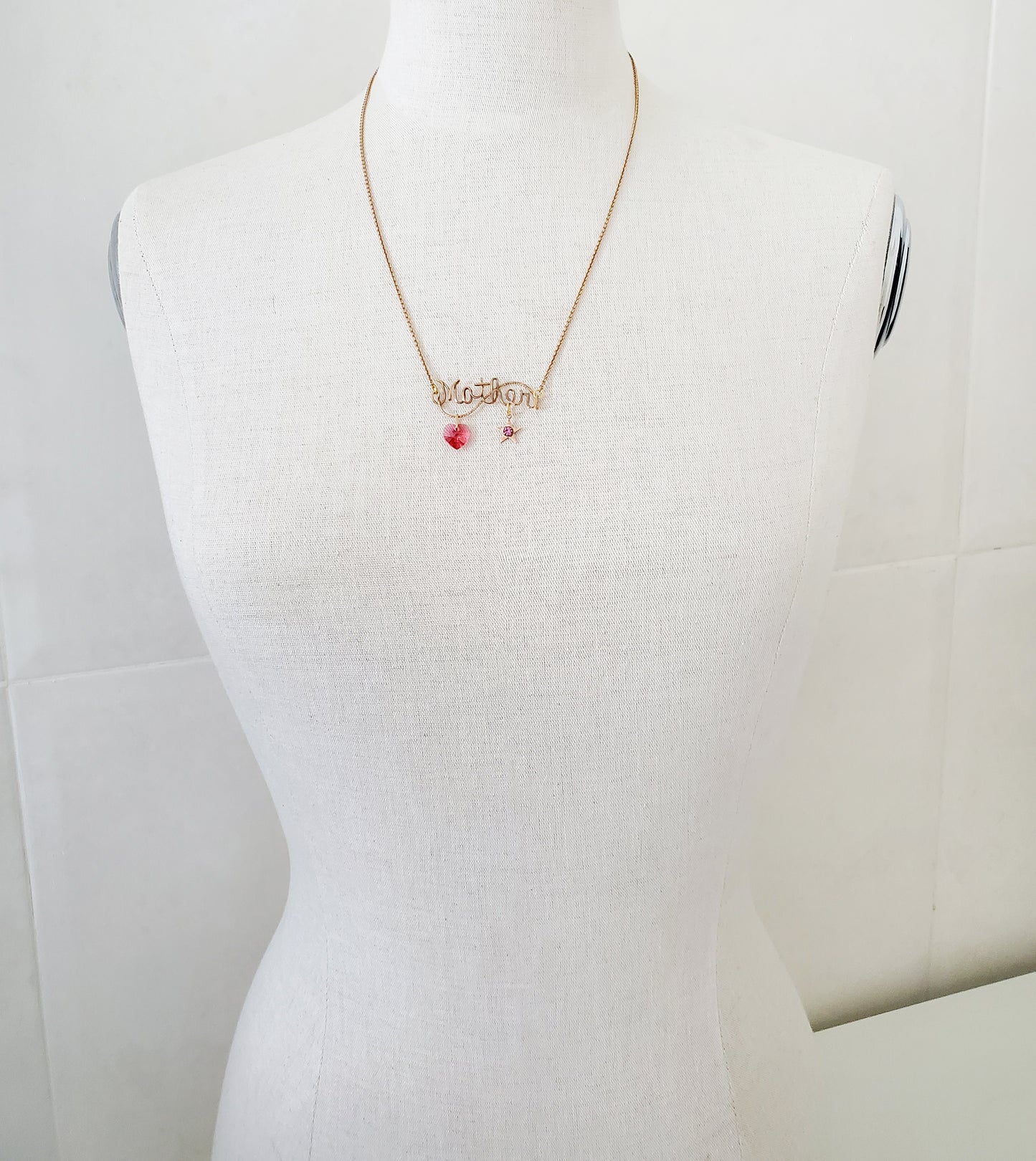 Heart and Star Mother Necklace