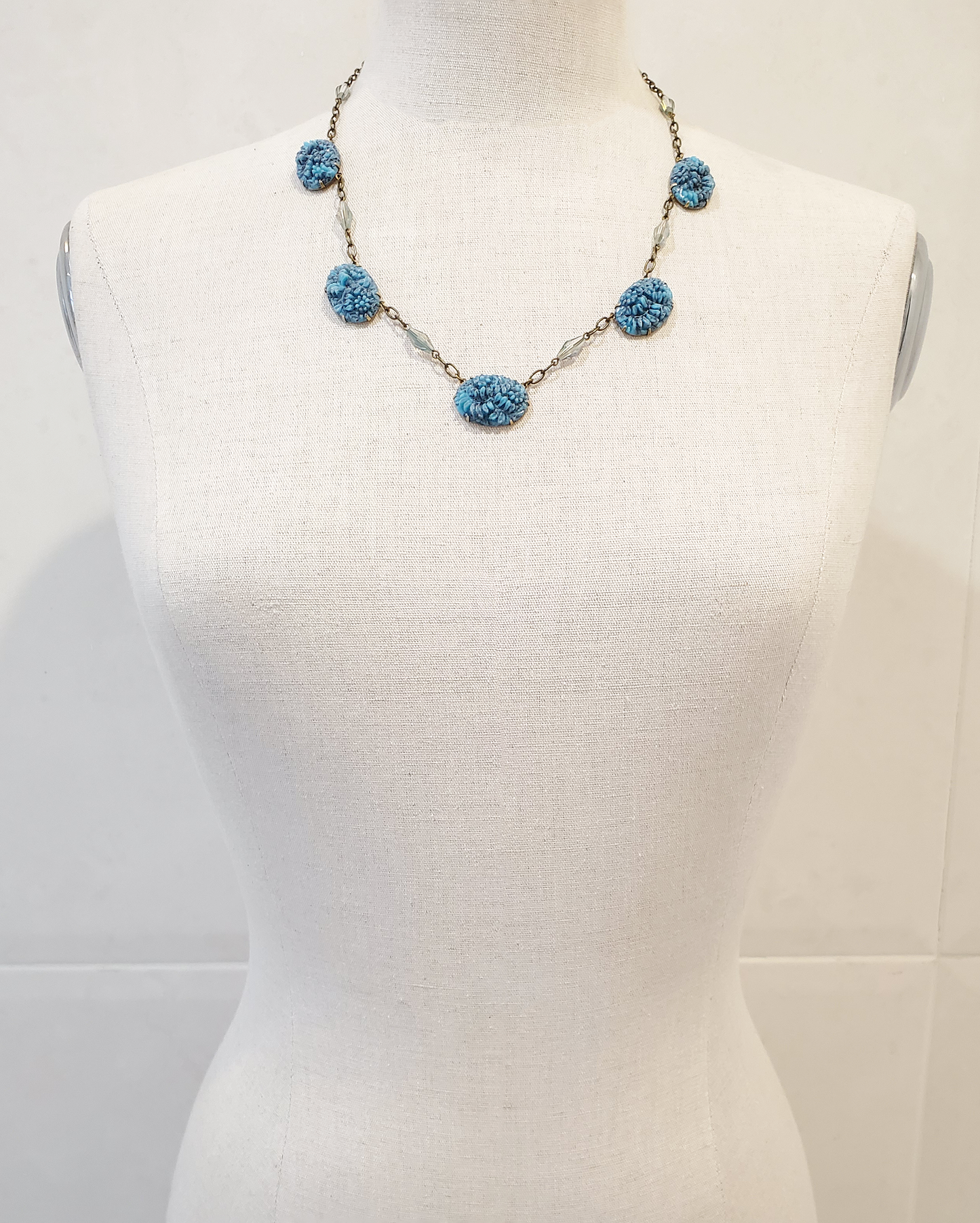 Matrix Blue Floral Necklace