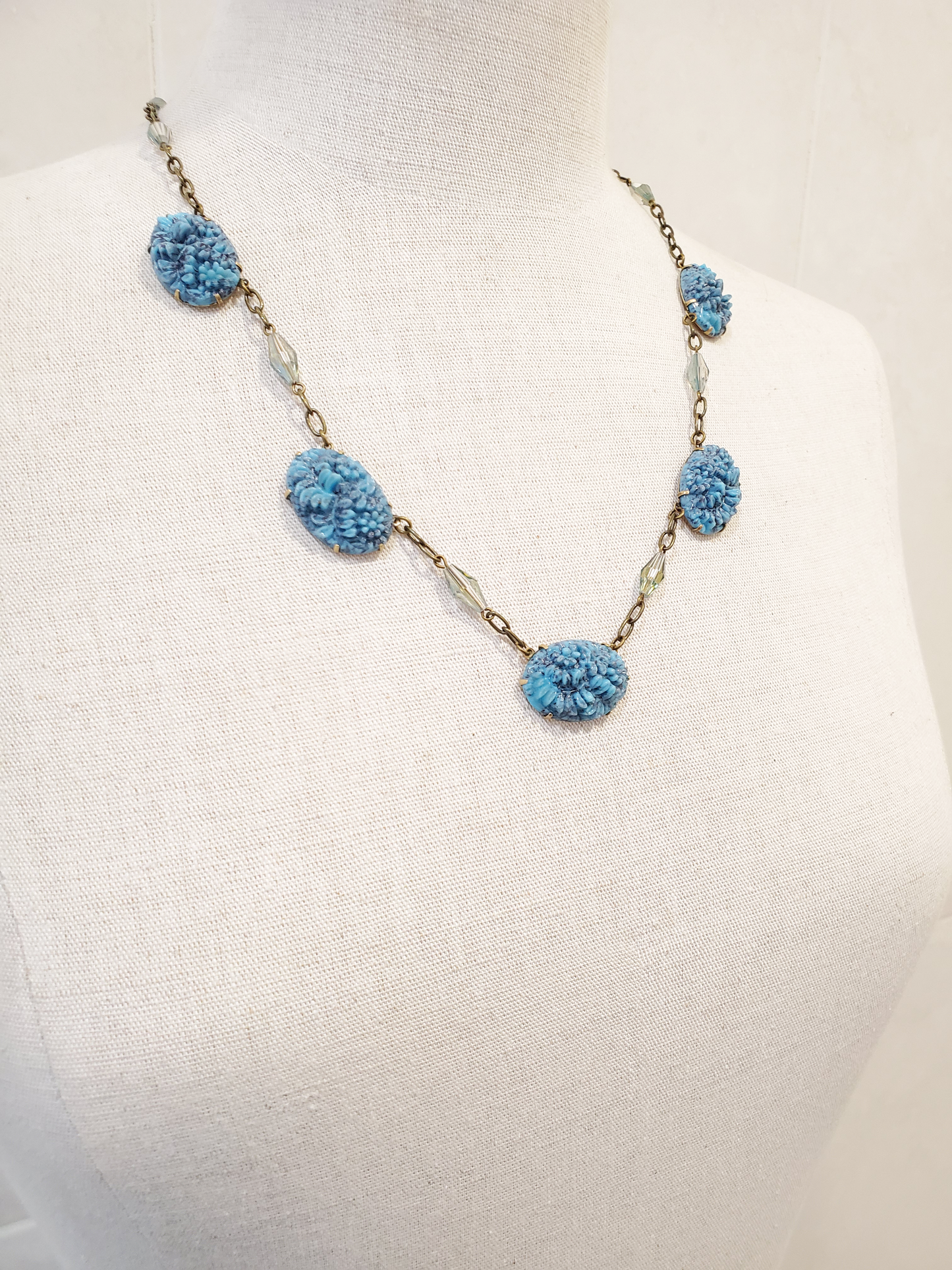 Matrix Blue Floral Necklace
