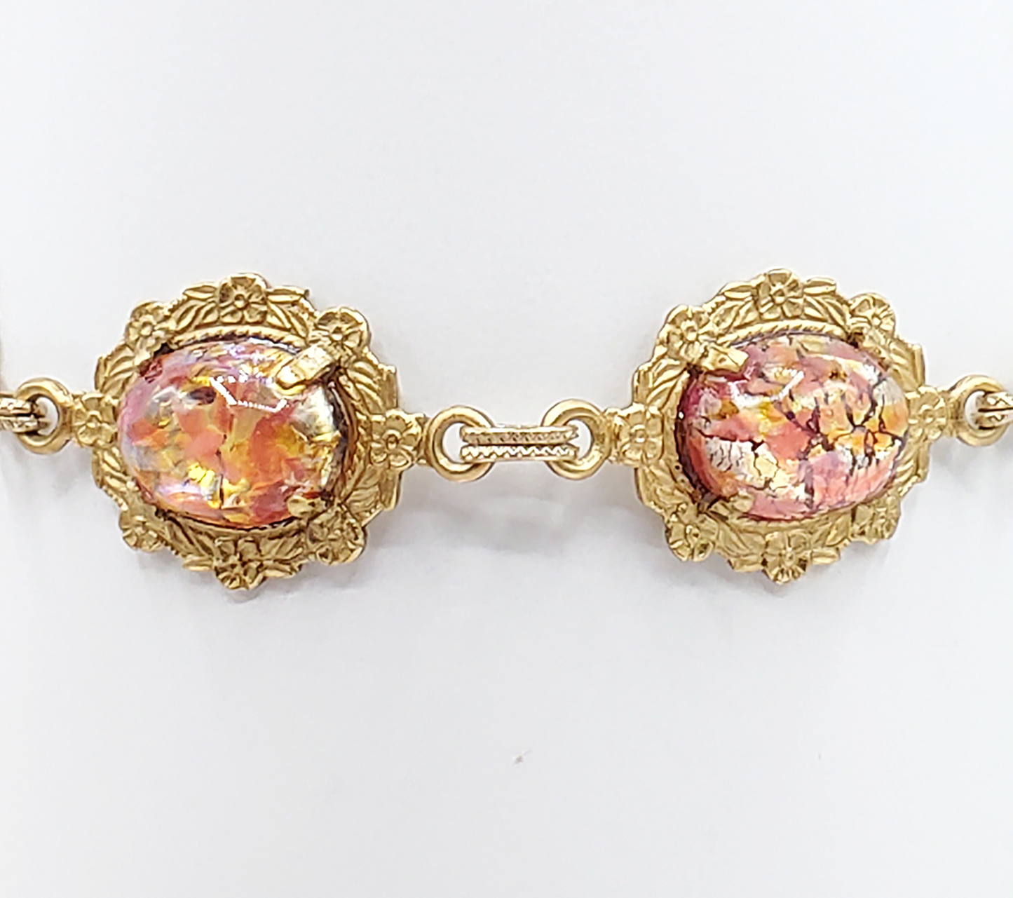 Peach Fire Opal Bracelet
