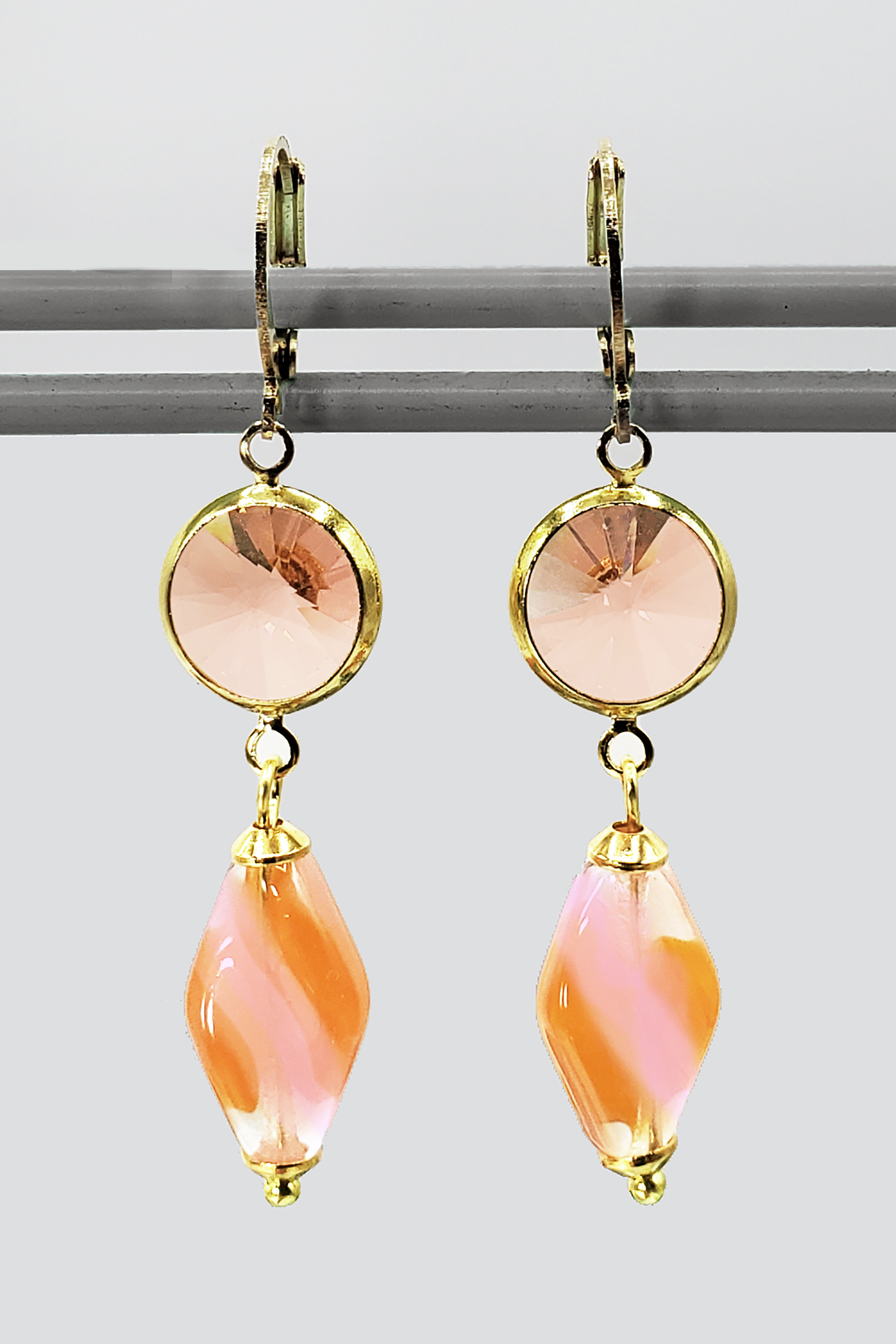 Padparadscha and Pink Earrings