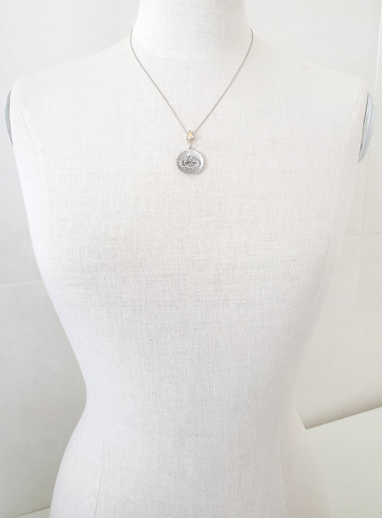 Sterling Silver Aurora Drop Mother Pendant