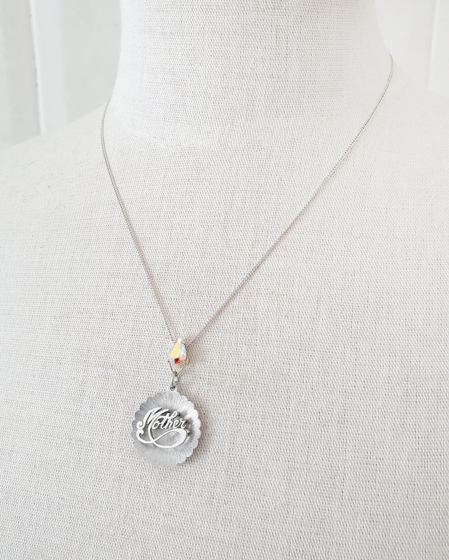 Sterling Silver Aurora Drop Mother Pendant