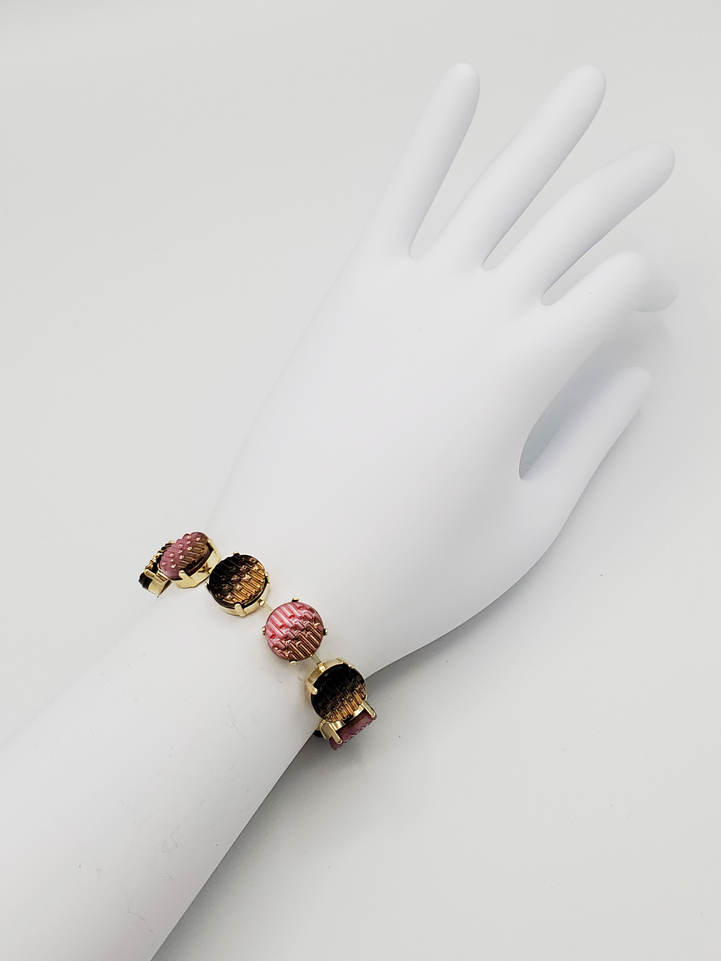 Pink/Black/Gold Bracelet