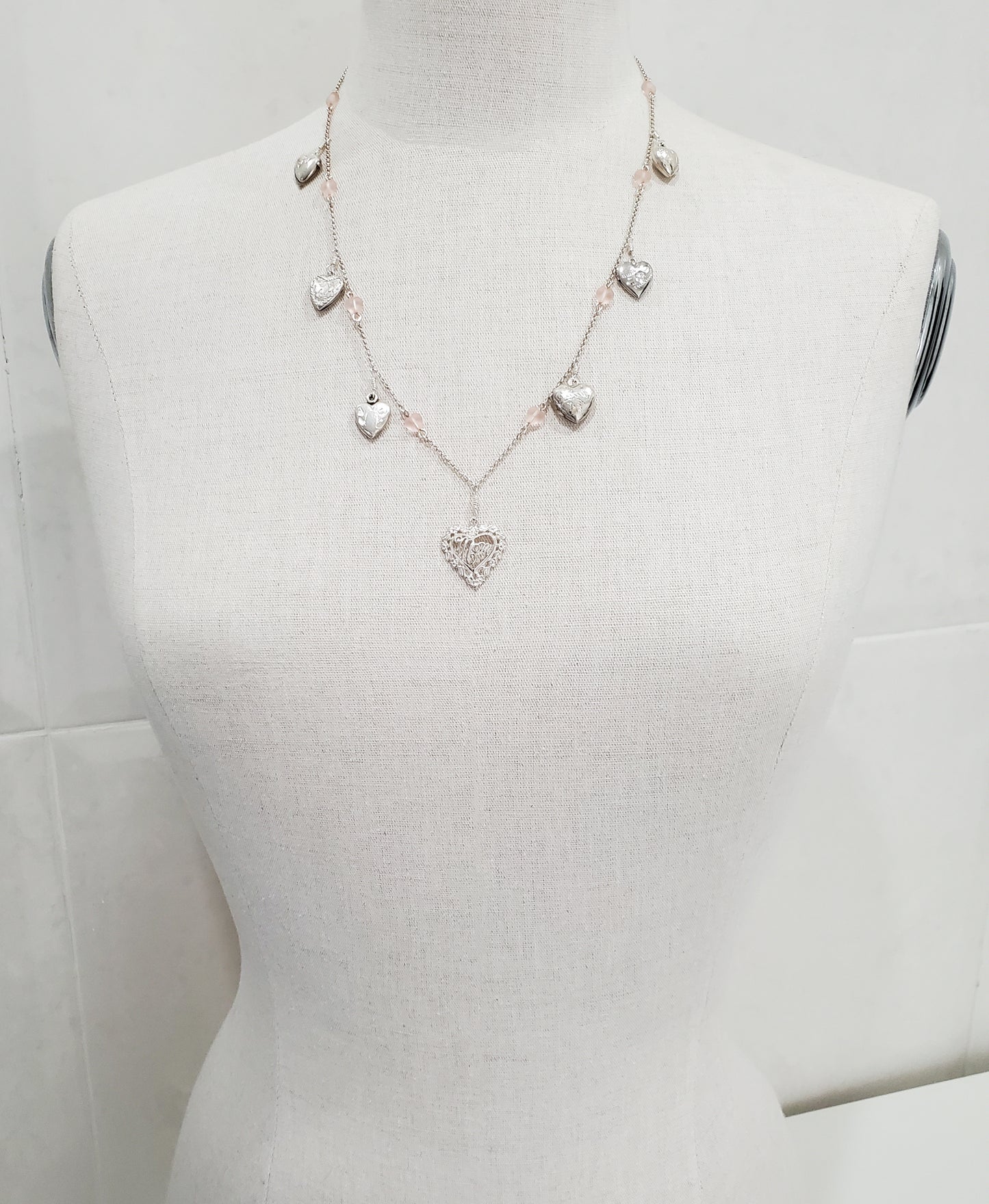 Sterling Silver Mom Heart/Locket Collection Necklace