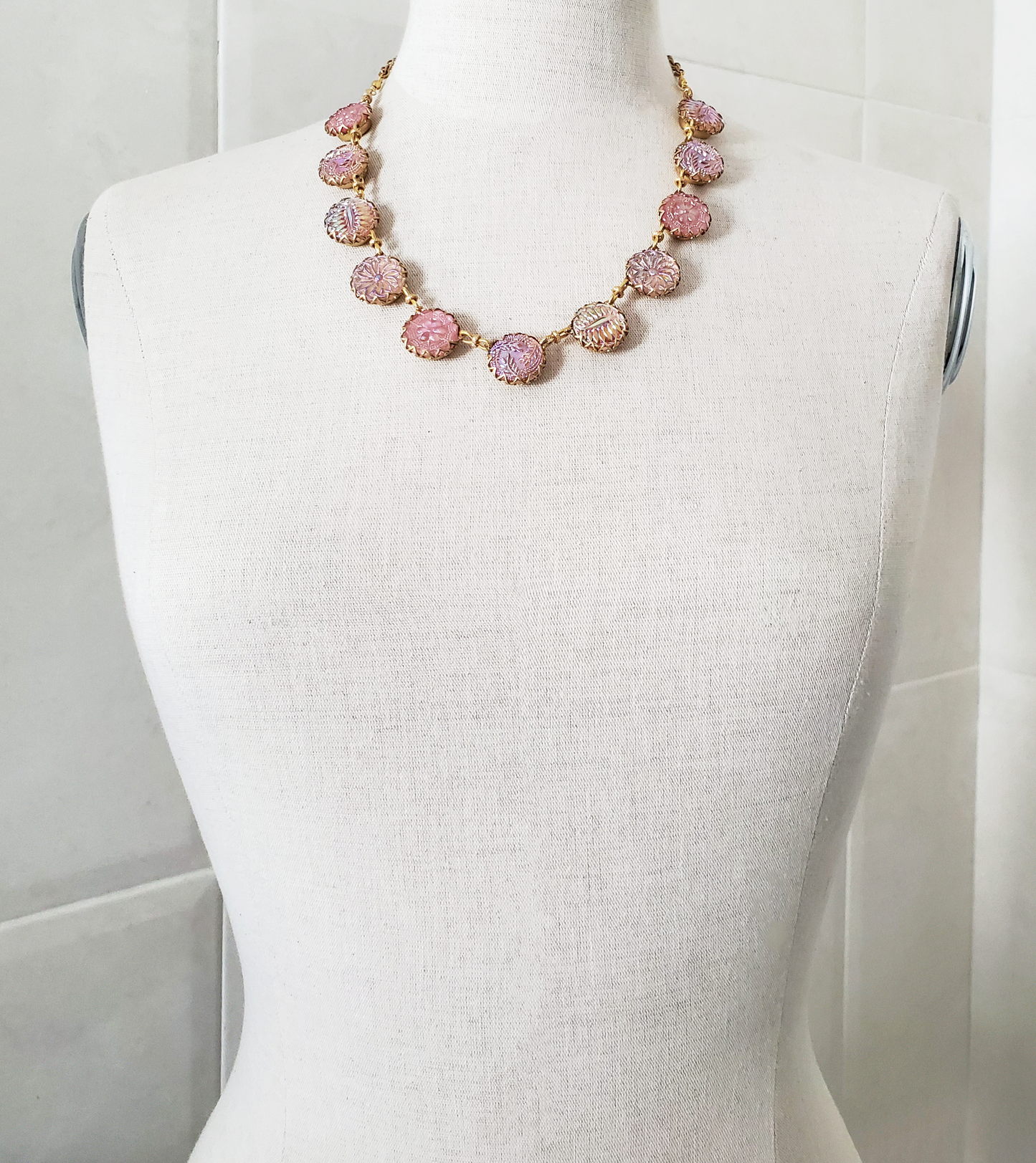 Iridescent Rosaline Pink Necklace