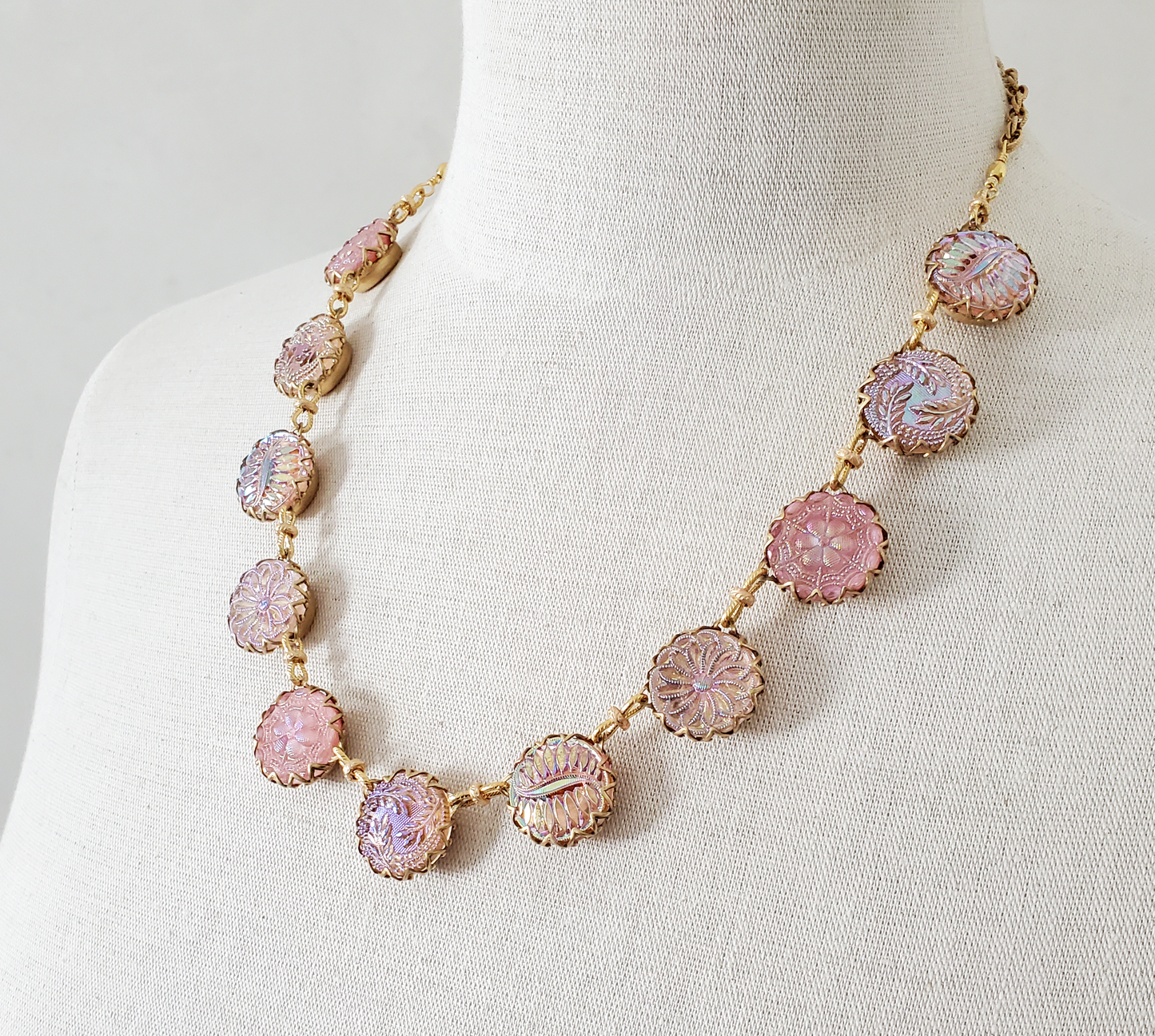 Iridescent Rosaline Pink Necklace
