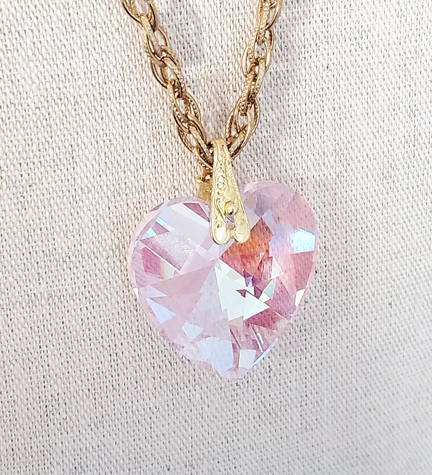 Rosaline Blue Crystal Heart Pendant