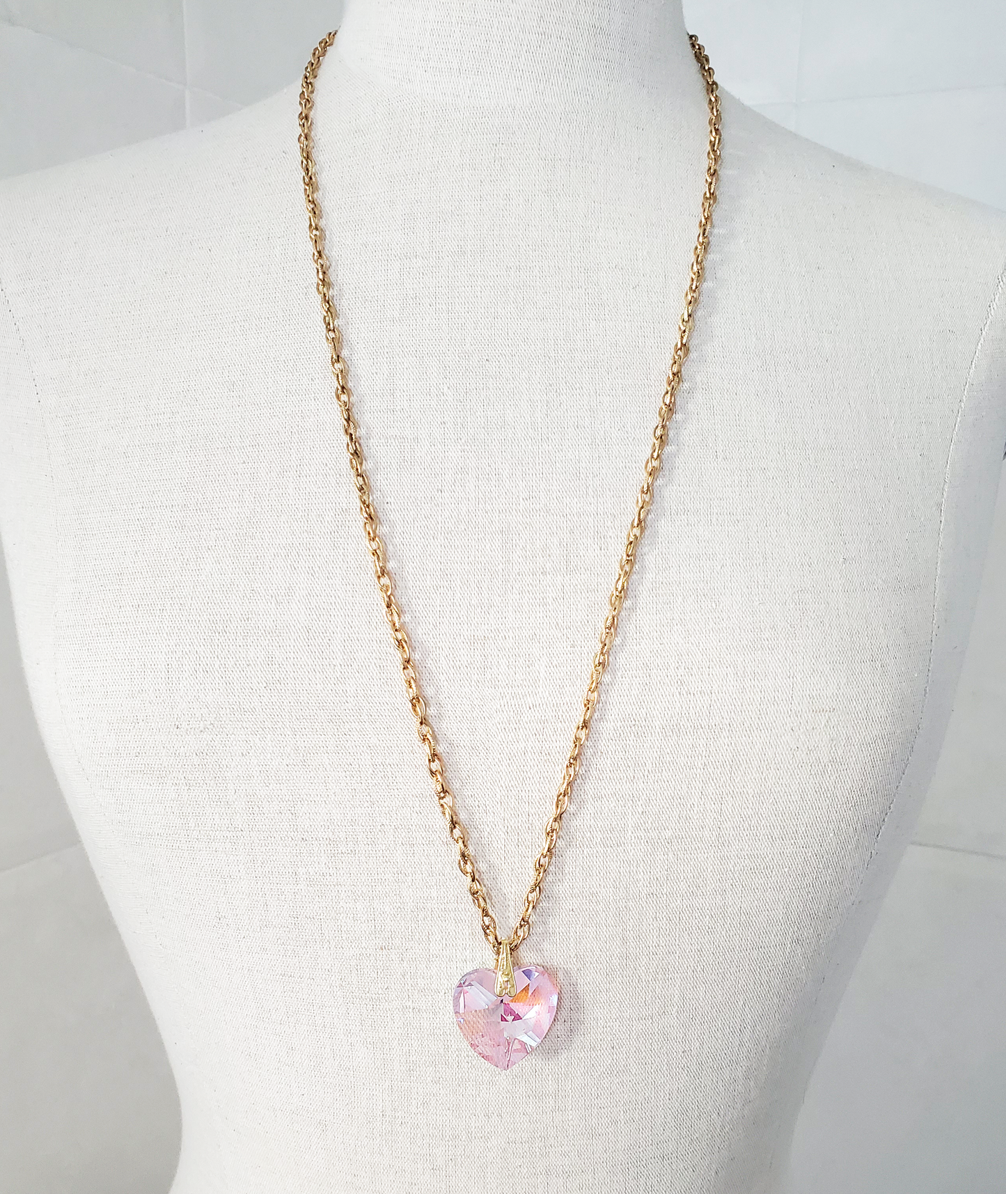 Rosaline Blue Crystal Heart Pendant