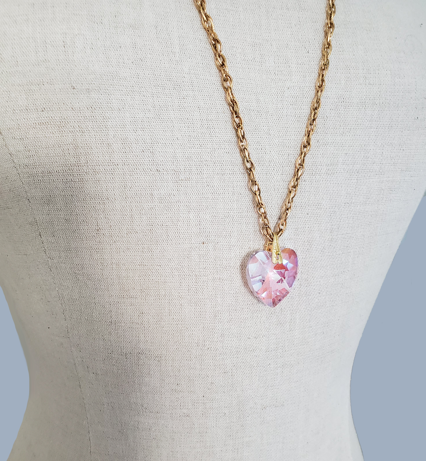 Rosaline Blue Crystal Heart Pendant