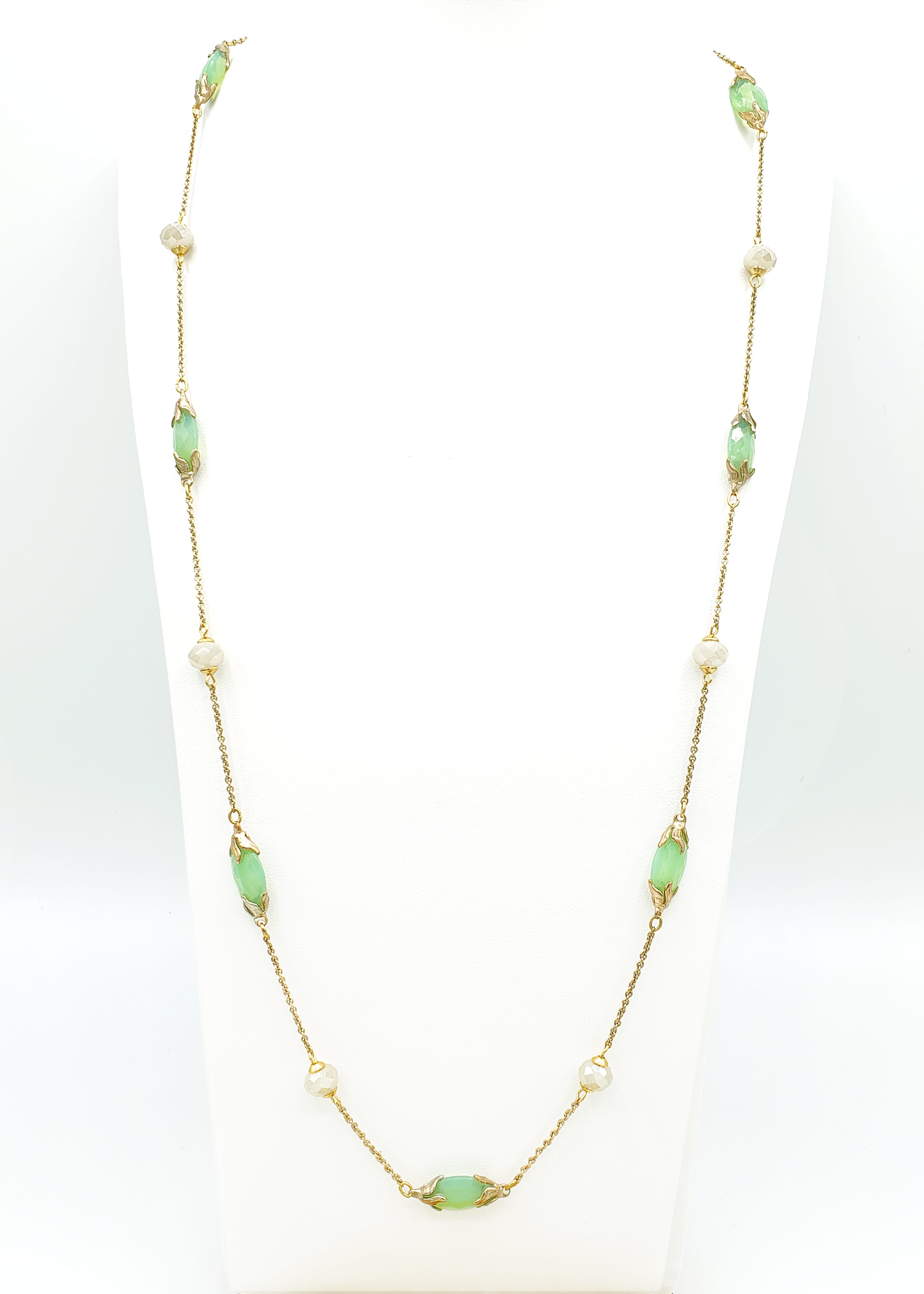 Seafoam & Alabaster Station Necklace